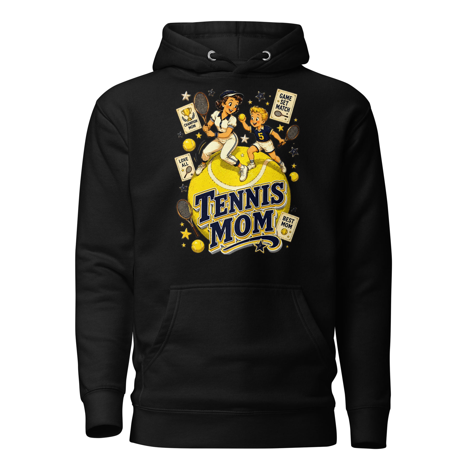 Unisex Hoodie - Elite Tennis Mom Champion - Premium Mother's Day by printfluence.net
