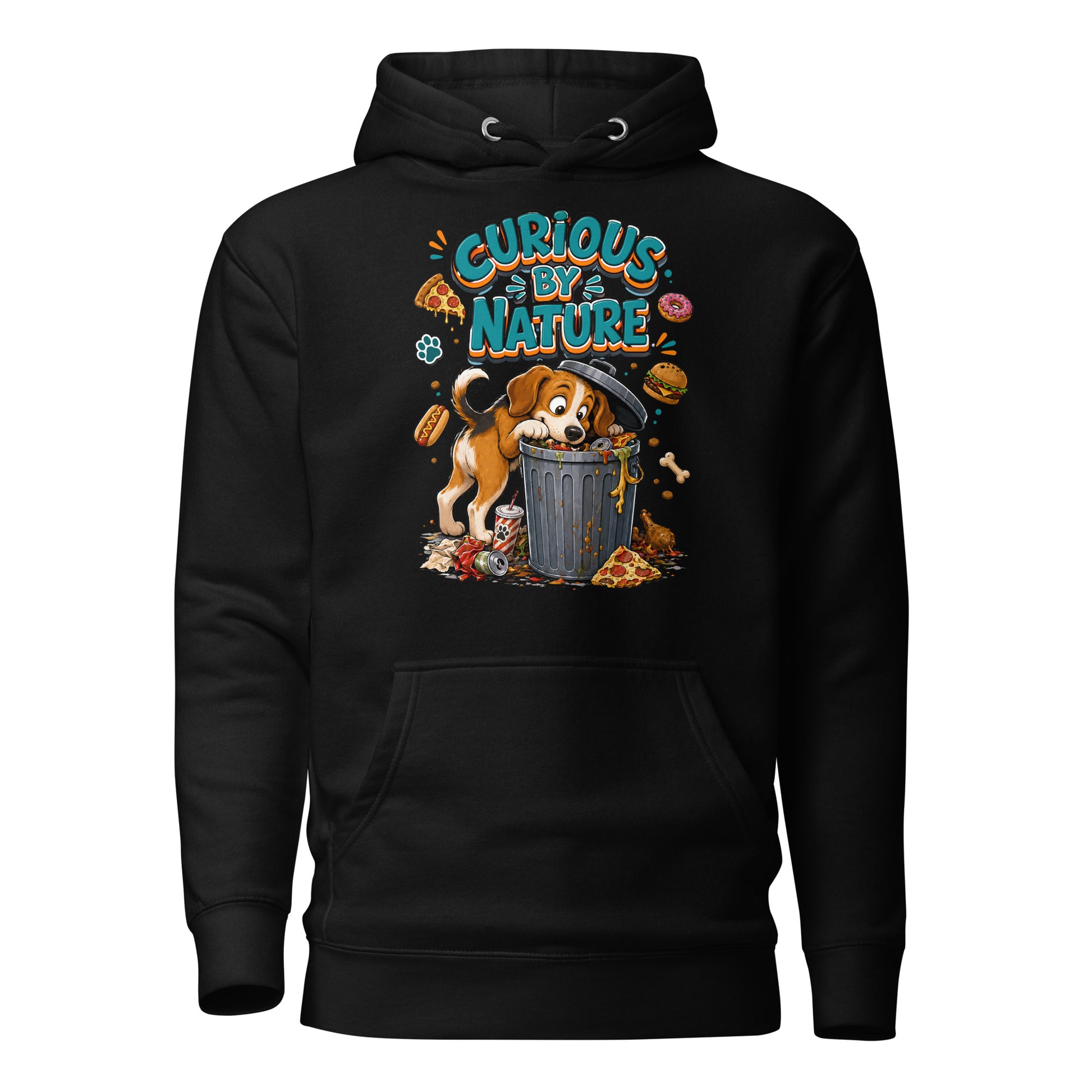 Elite Curious By Nature - Premium Luxury Beagle Dog Lovers Hoodie by printfluence.net