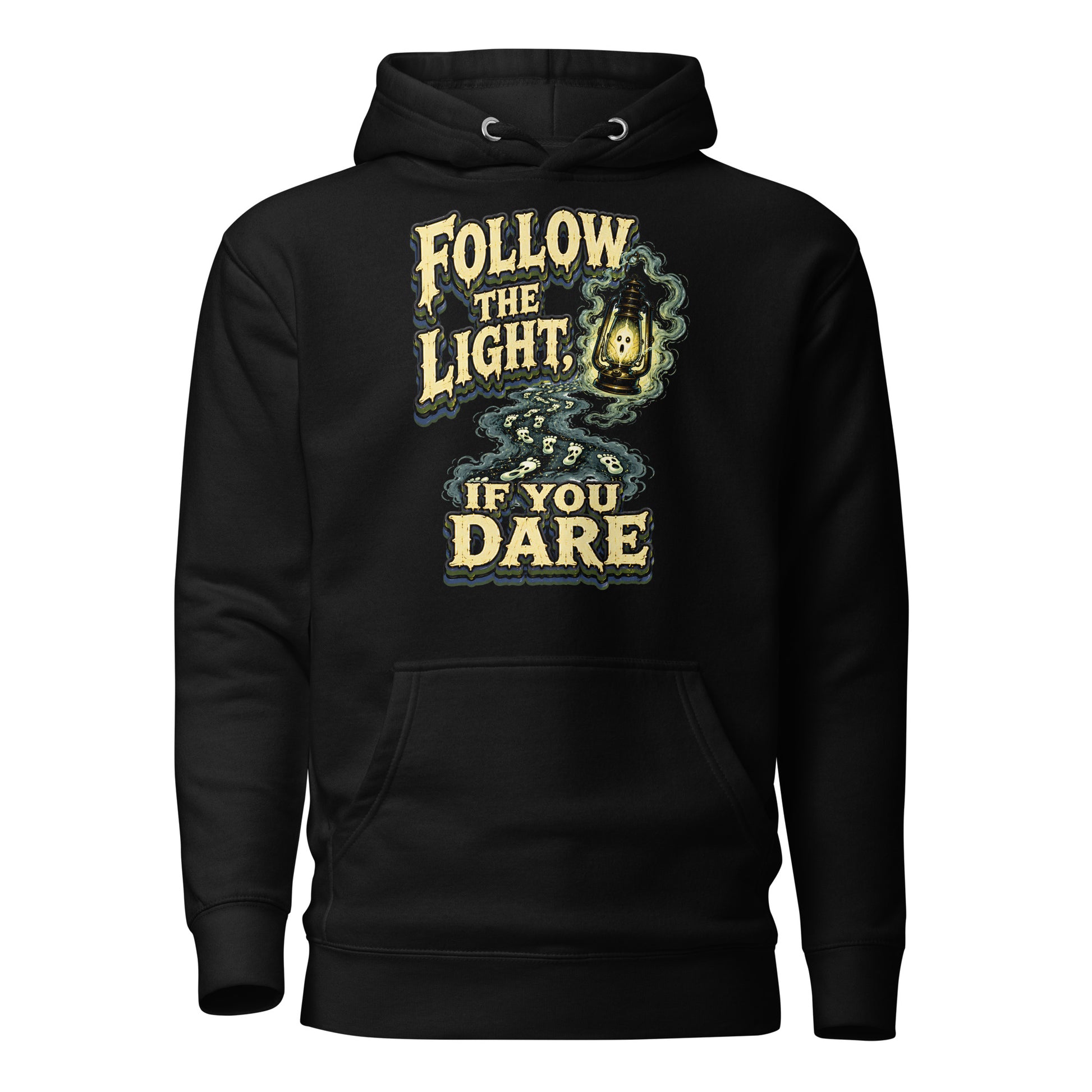 Follow The Light | Premium Horror Mystery Unisex Hoodie by printfluence.net