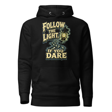 Follow The Light | Premium Horror Mystery Unisex Hoodie by printfluence.net