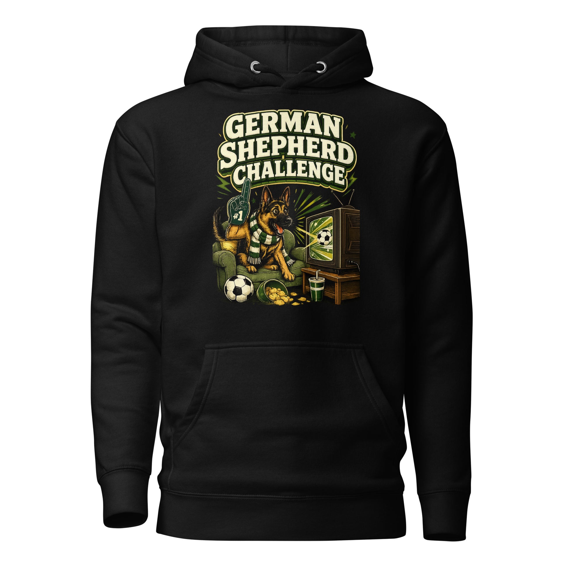 German Shepherd Challenge Game Day Unisex Hoodie by printfluence.net