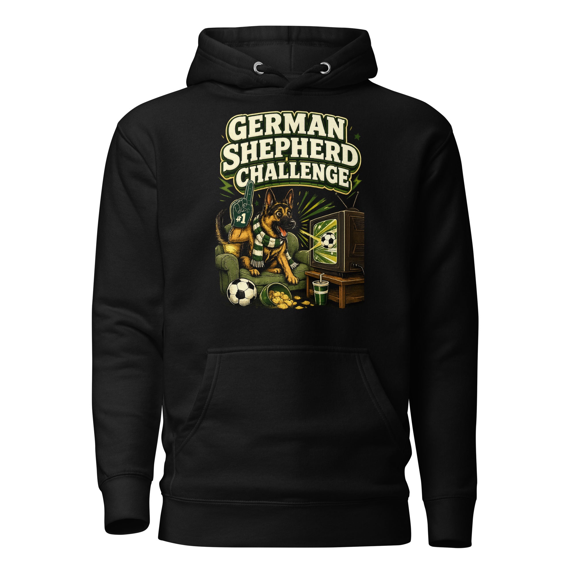 German Shepherd Challenge Game Day Unisex Hoodie by printfluence.net