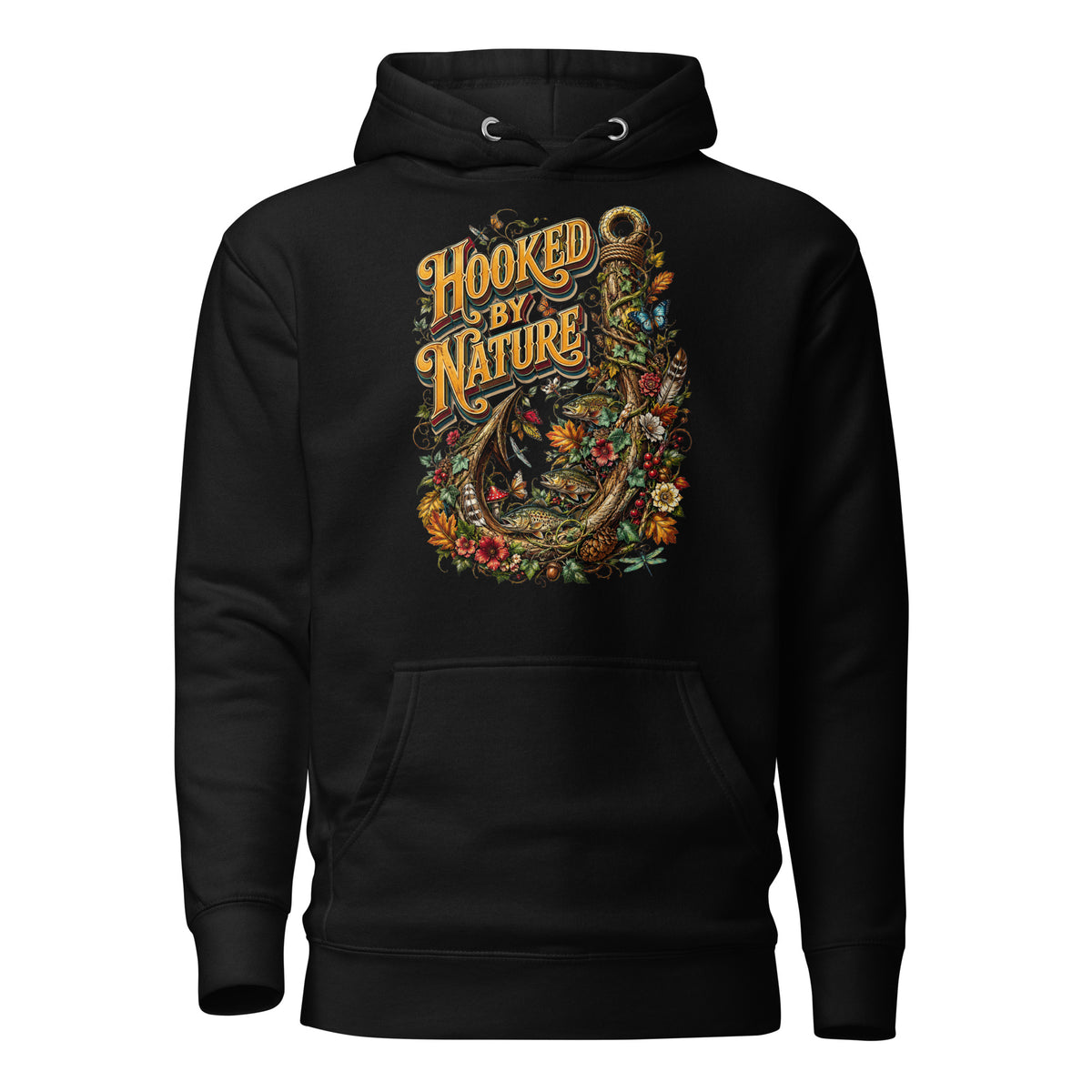 Fishing Lovers | Unisex Premium Pullover Hoodie — Hooked By Nature by printfluence