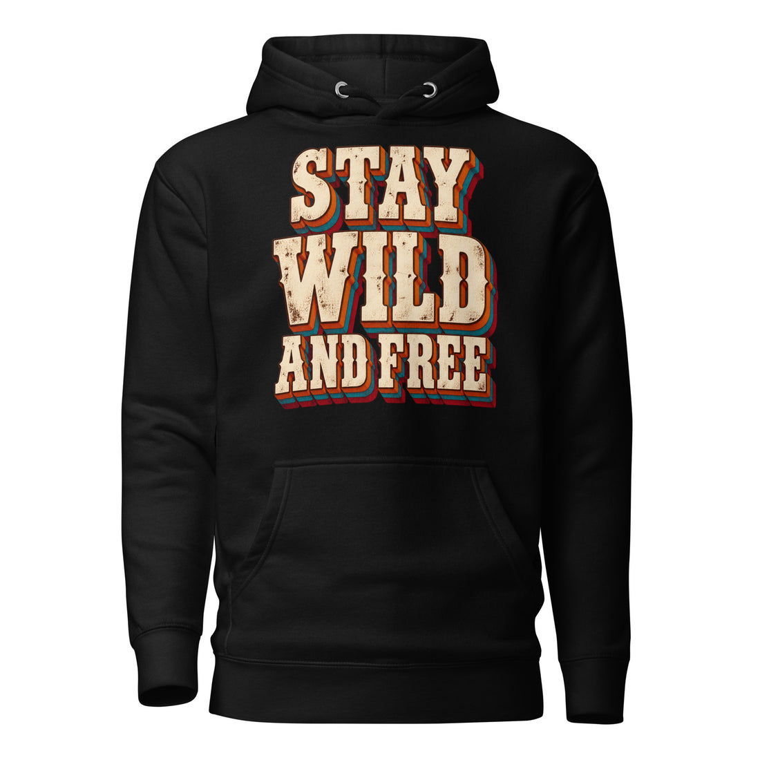 Inspirational Quotes Lovers | Unisex Premium Pullover Hoodie — STAY WILD AND FREE by printfluence