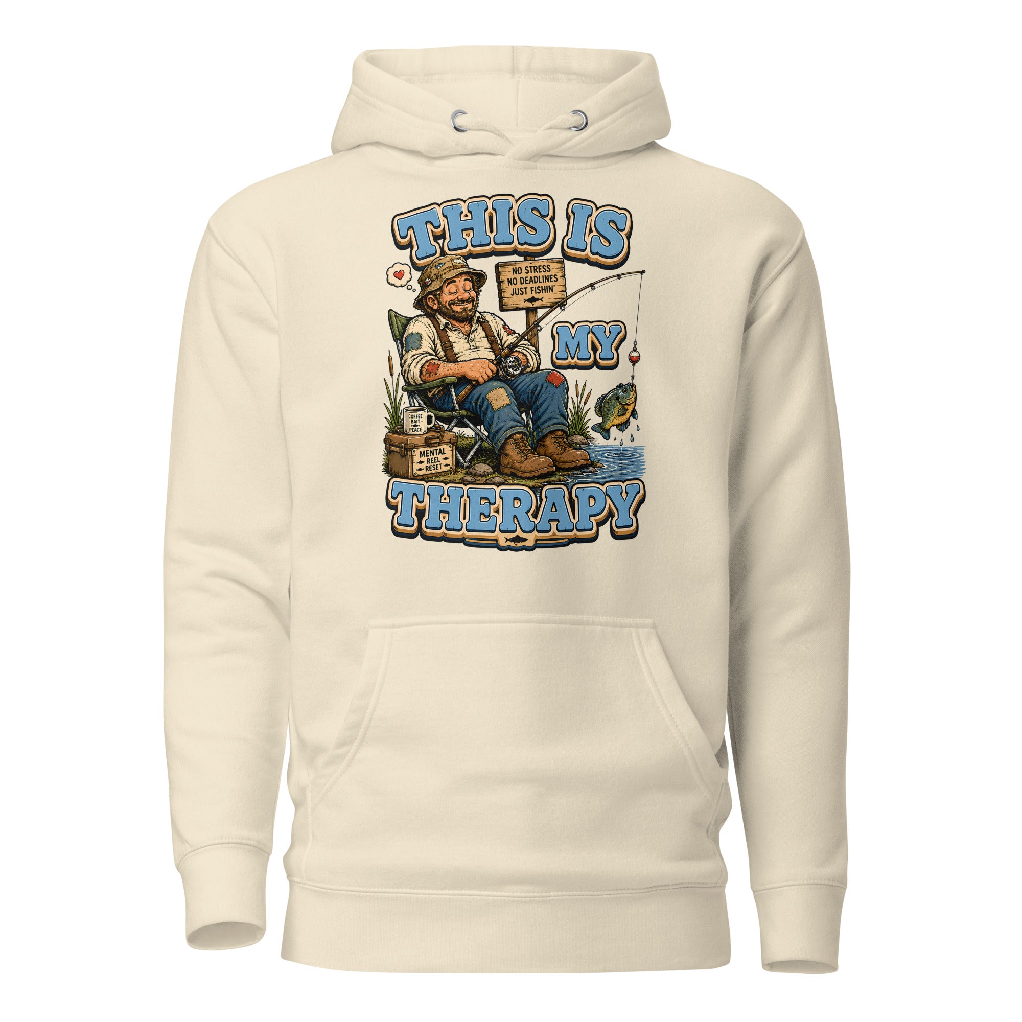 Fishing Is My Therapy - Ultimate Relaxation Unisex Hoodie by printfluence.net