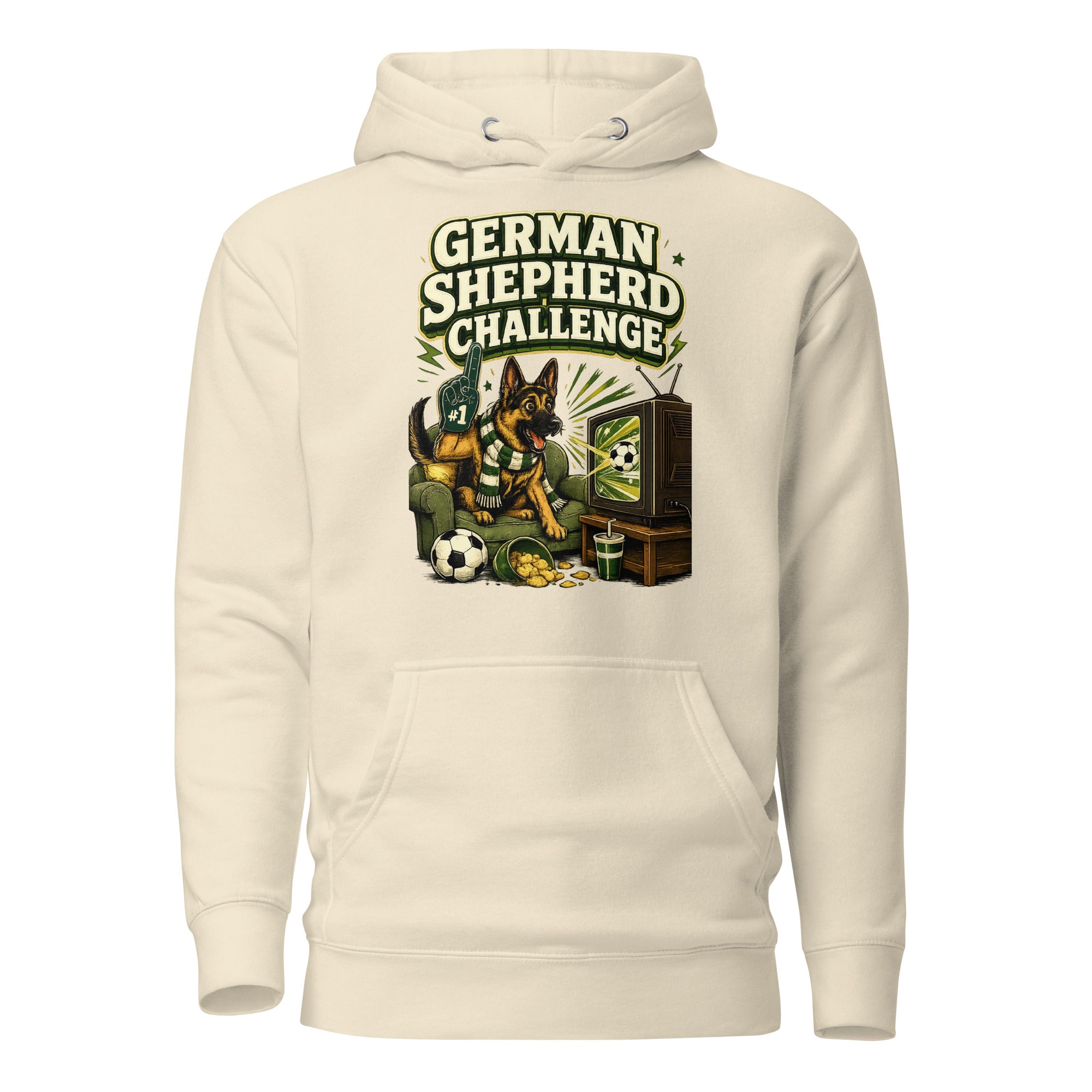 German Shepherd Challenge Game Day Unisex Hoodie by printfluence.net