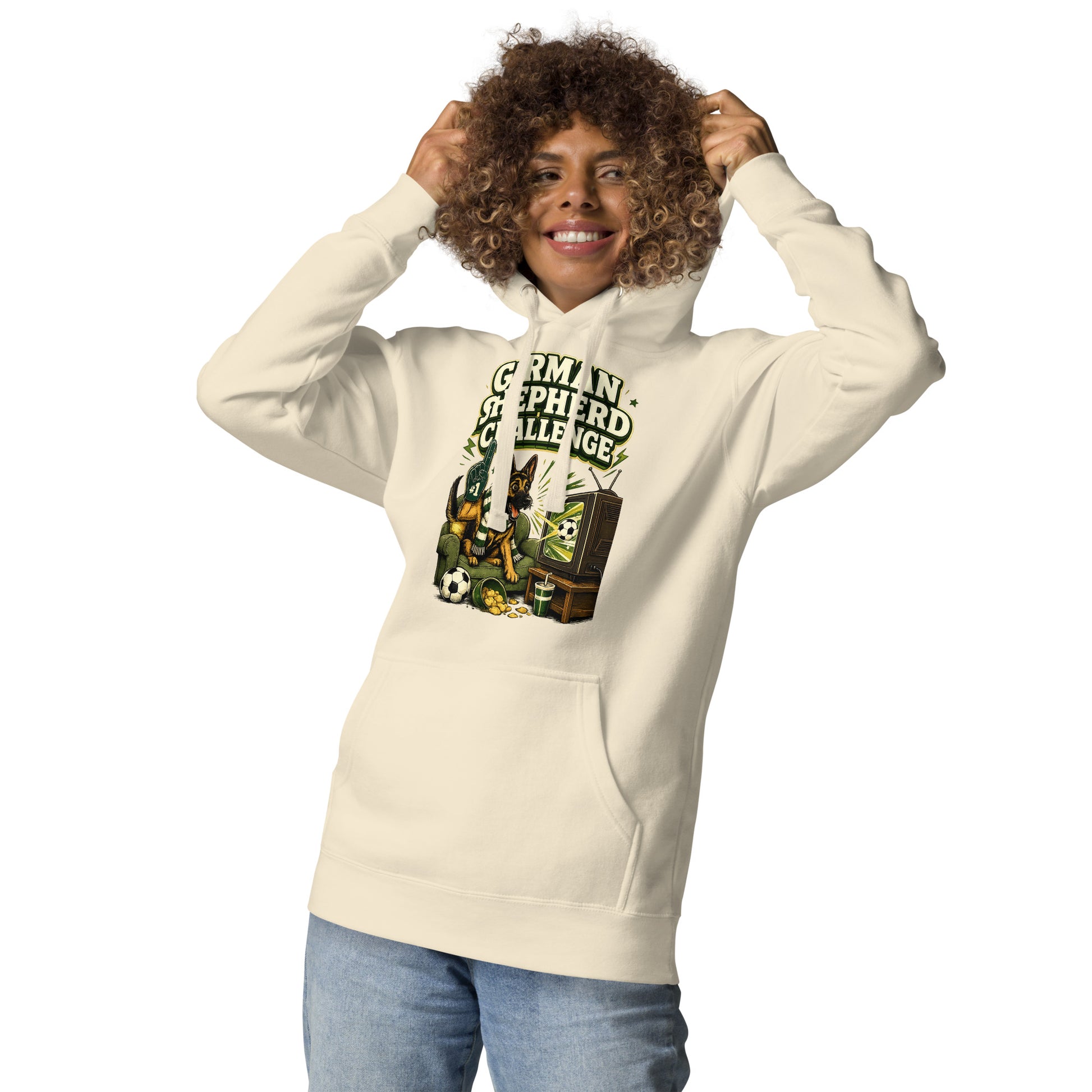 German Shepherd Challenge Game Day Unisex Hoodie by printfluence.net
