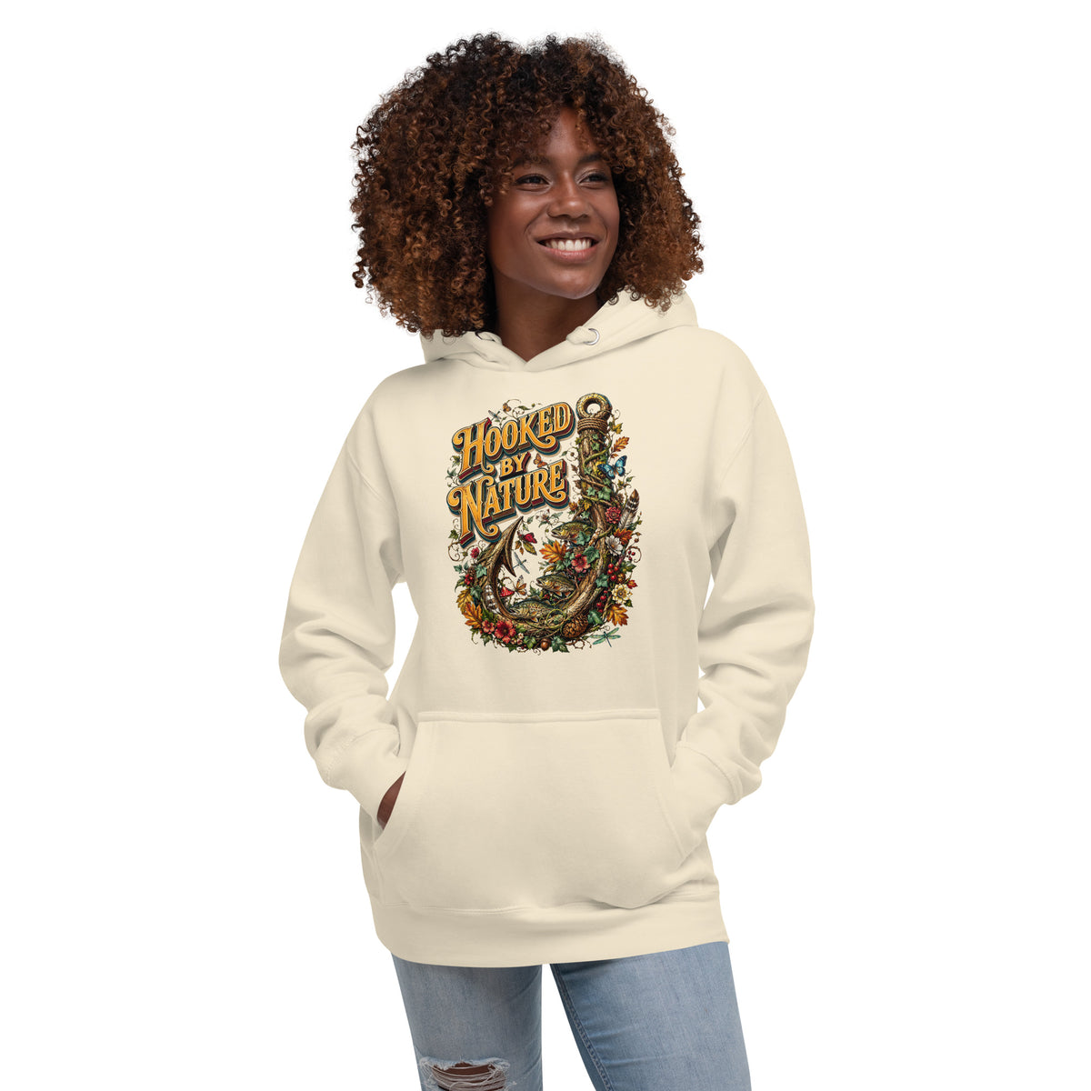 Fishing Lovers | Unisex Premium Pullover Hoodie — Hooked By Nature by printfluence