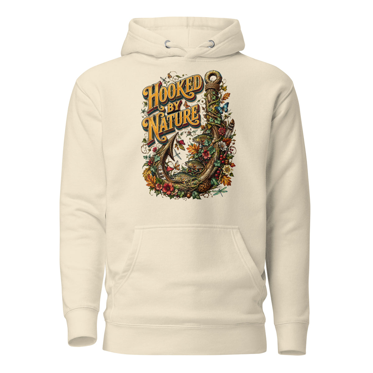 Fishing Lovers | Unisex Premium Pullover Hoodie — Hooked By Nature by printfluence