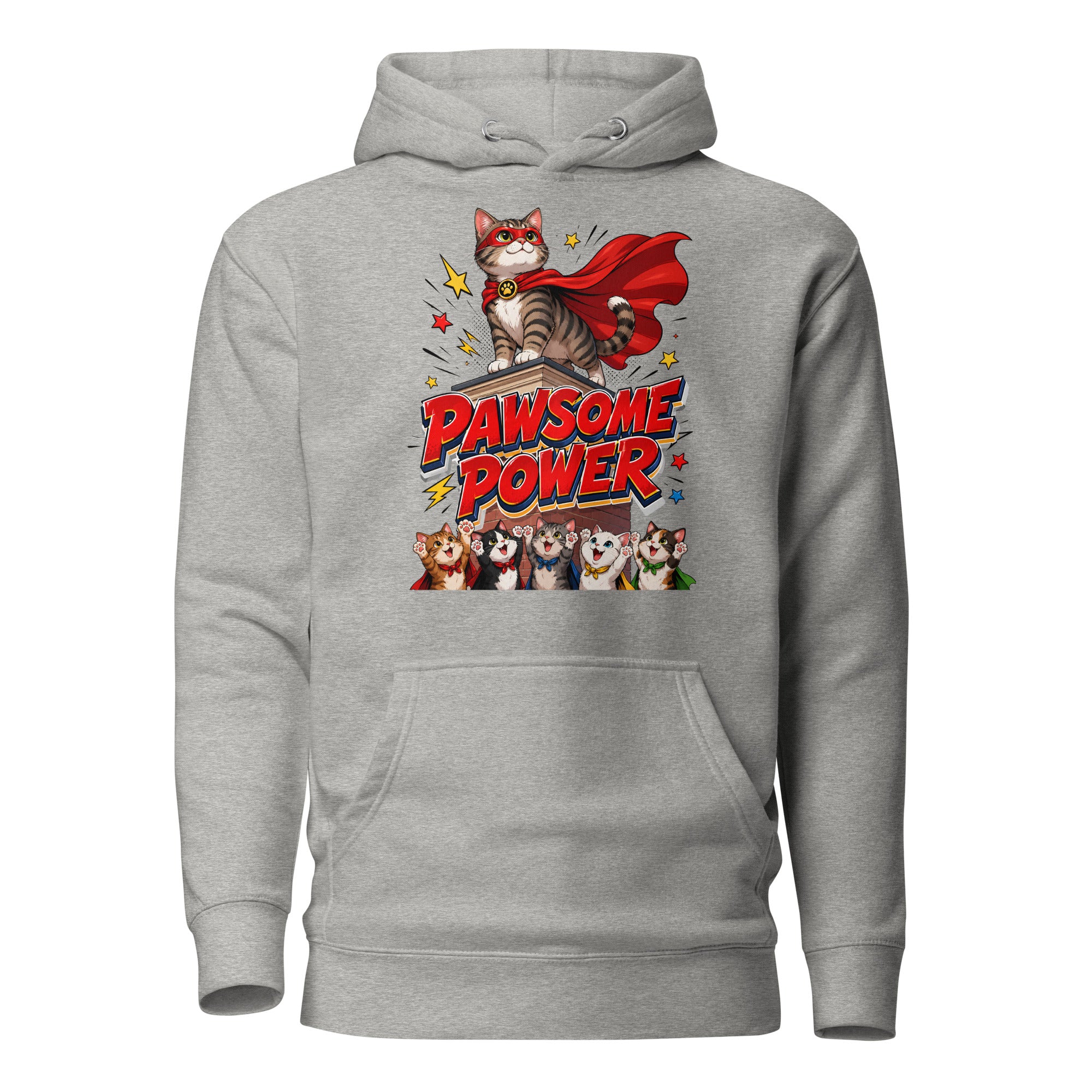 Unisex Hoodie - Elite Pawsome Power - Premium Luxury Hoodie for Cat Lovers by printfluence.net