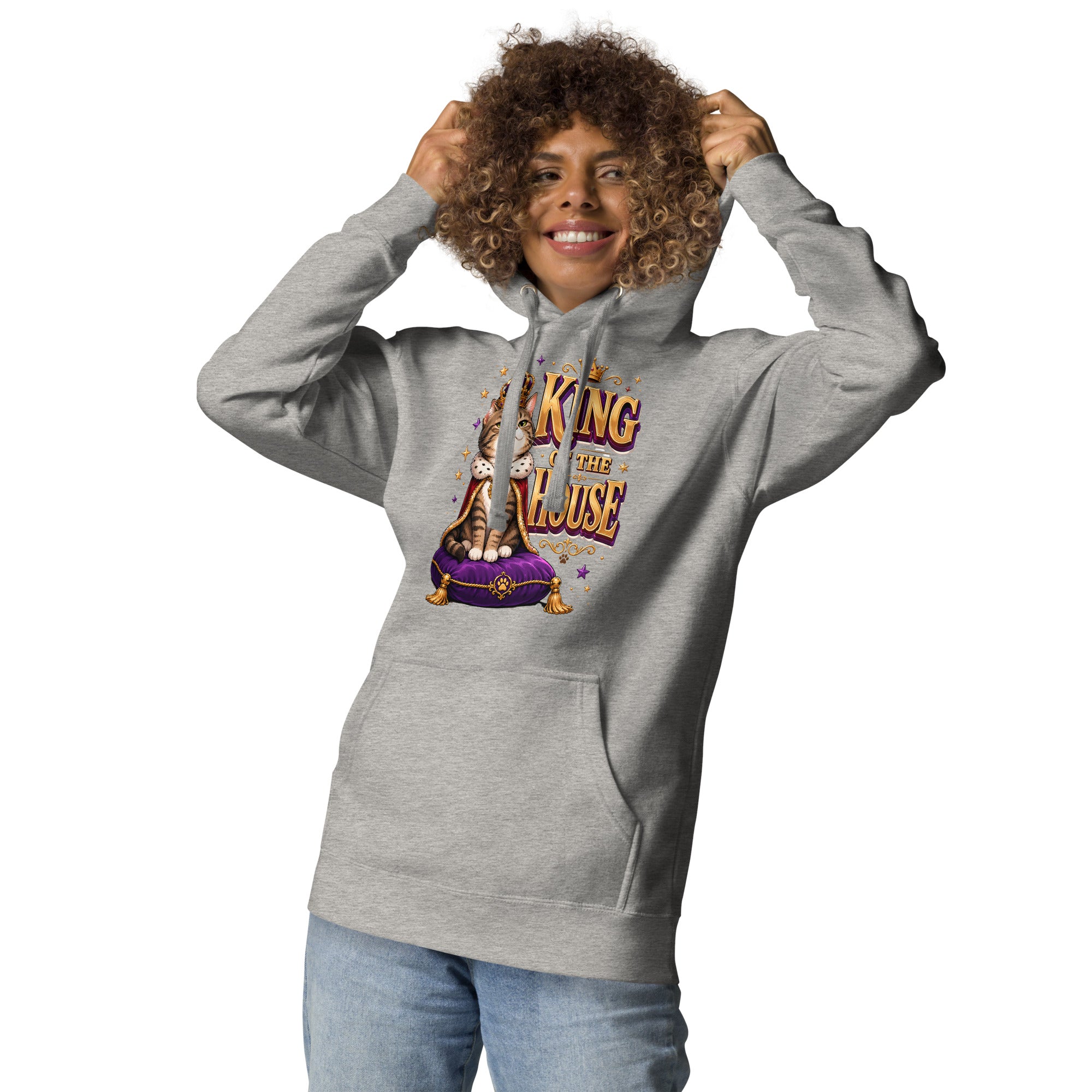 Elite King Of The House - Premium Luxury Hoodie for Cat Lovers by printfluence.net