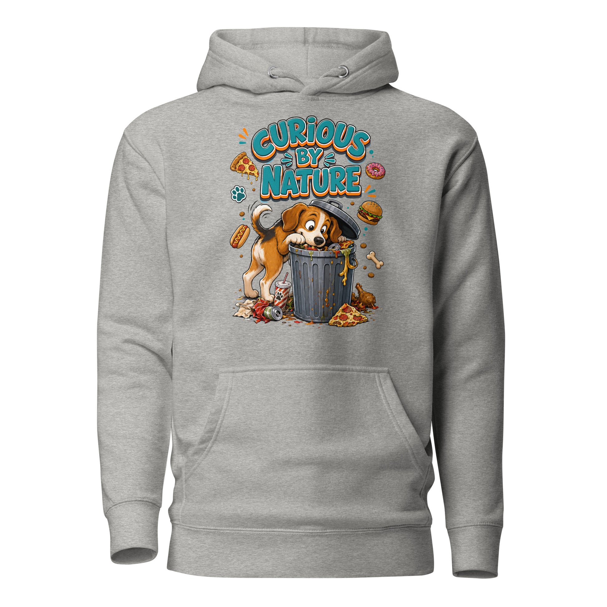 Elite Curious By Nature - Premium Luxury Beagle Dog Lovers Hoodie by printfluence.net
