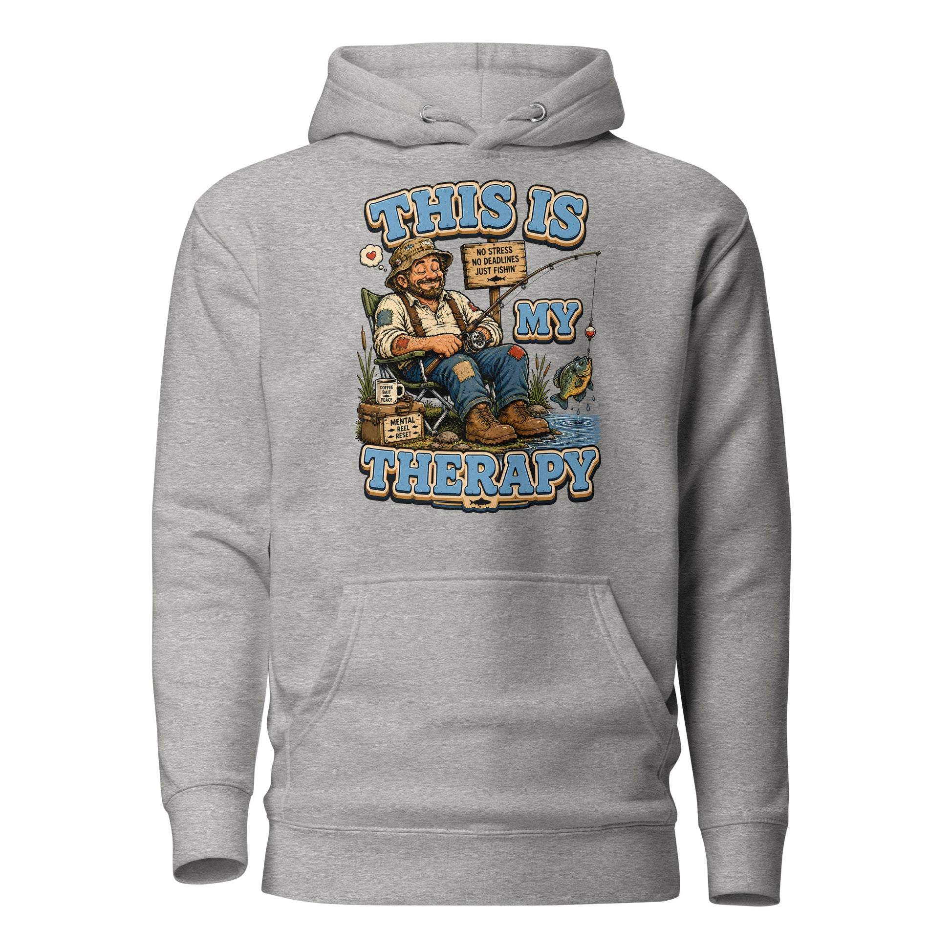 Fishing Is My Therapy - Ultimate Relaxation Unisex Hoodie by printfluence.net