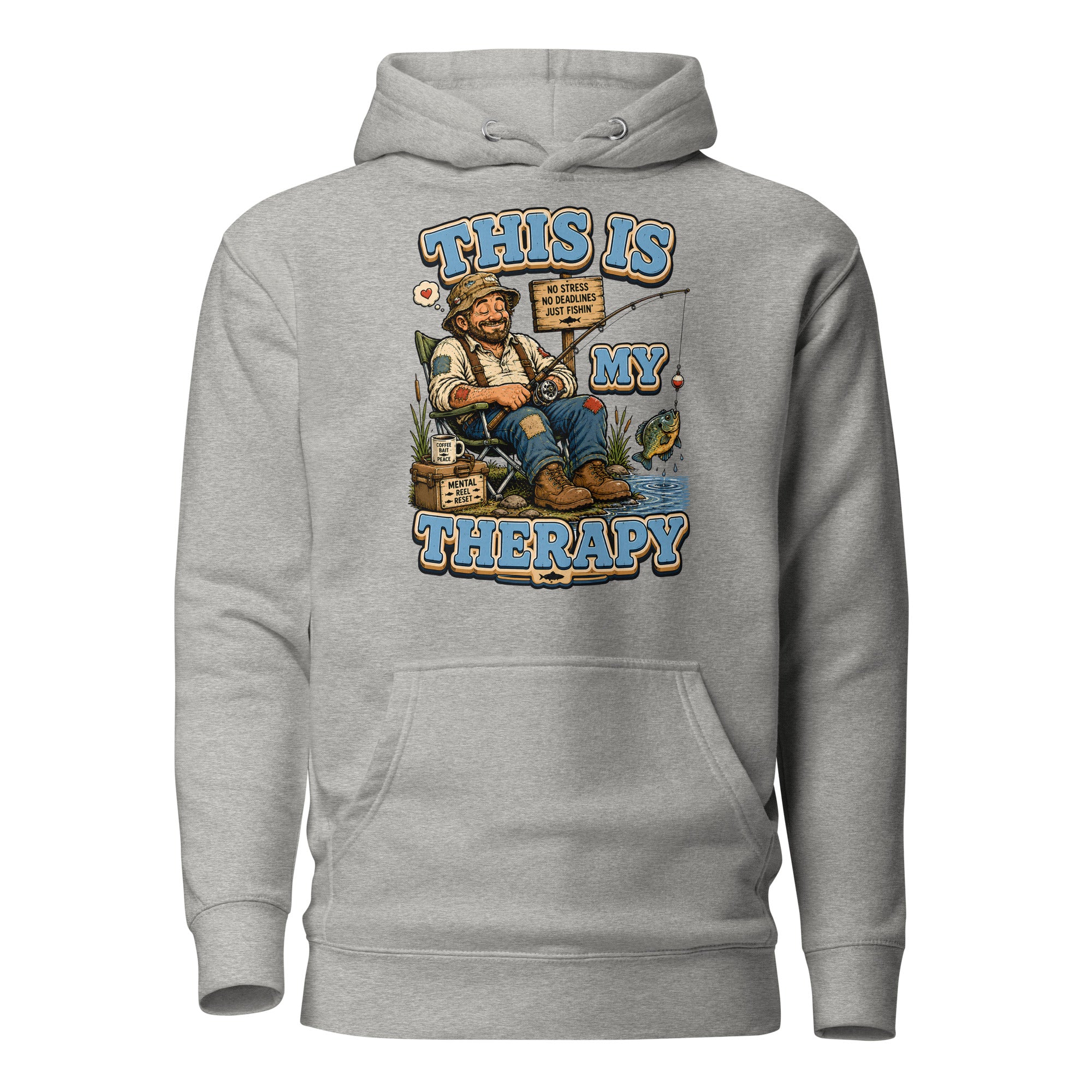 Fishing Is My Therapy - Ultimate Relaxation Unisex Hoodie by printfluence.net