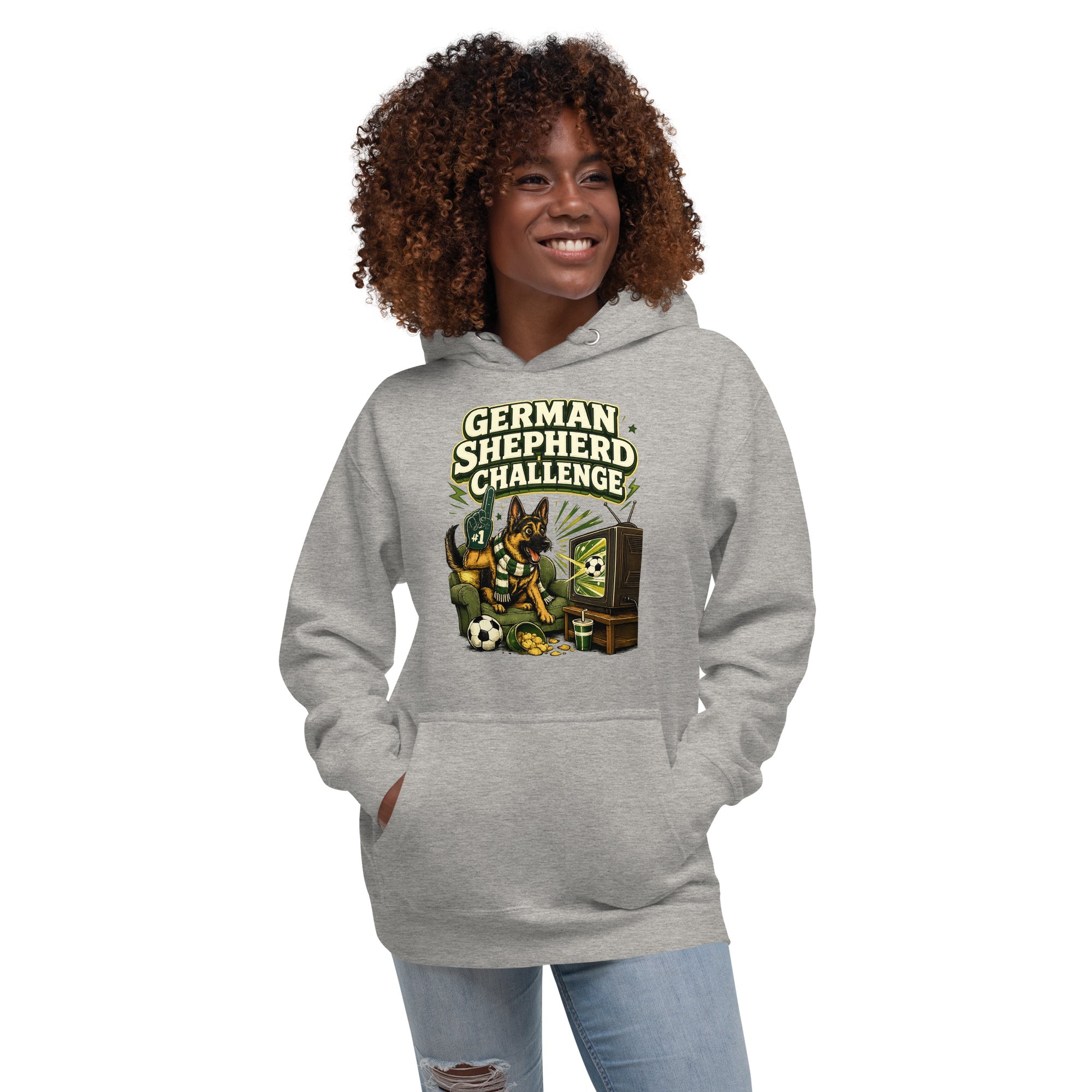 German Shepherd Challenge Game Day Unisex Hoodie by printfluence.net