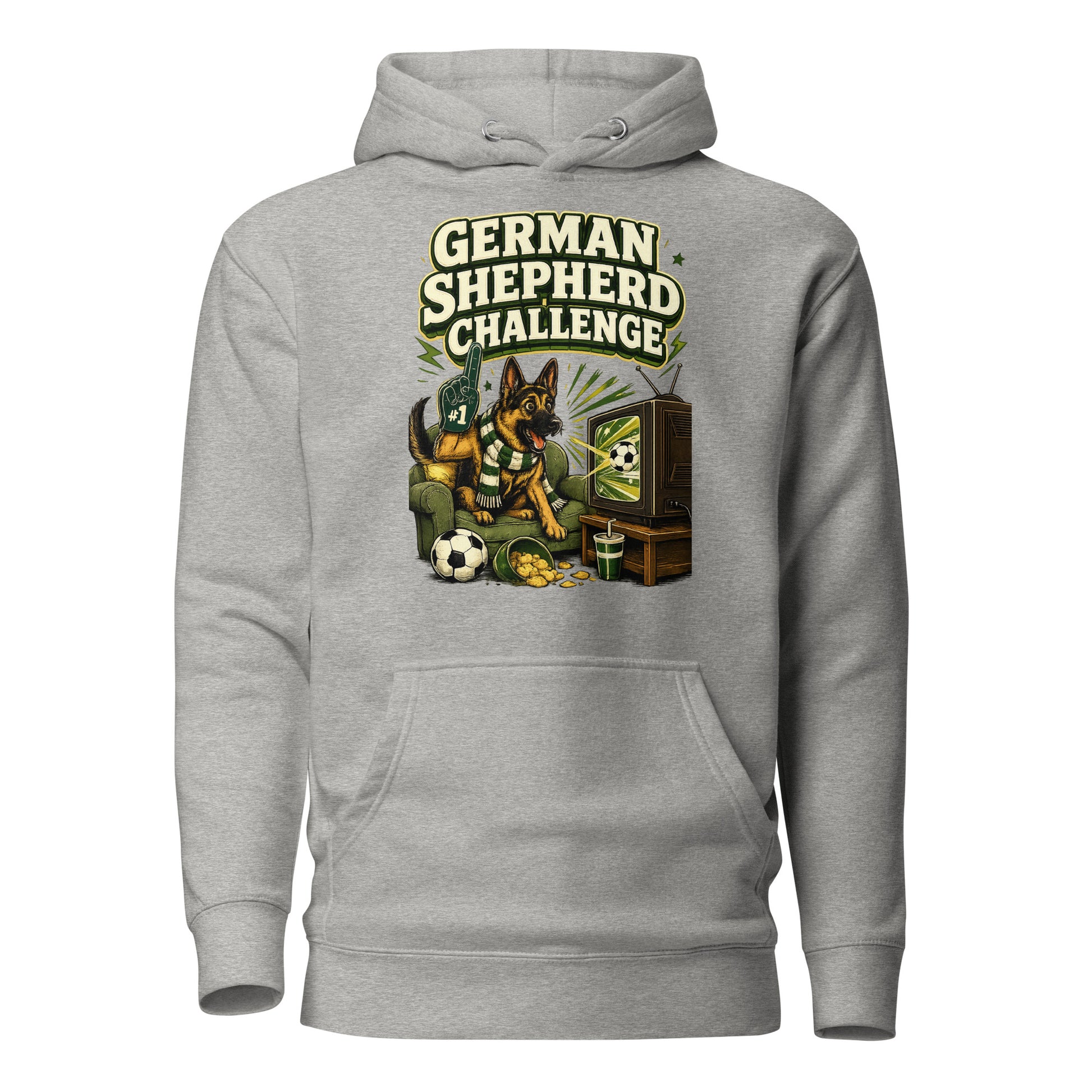 German Shepherd Challenge Game Day Unisex Hoodie by printfluence.net