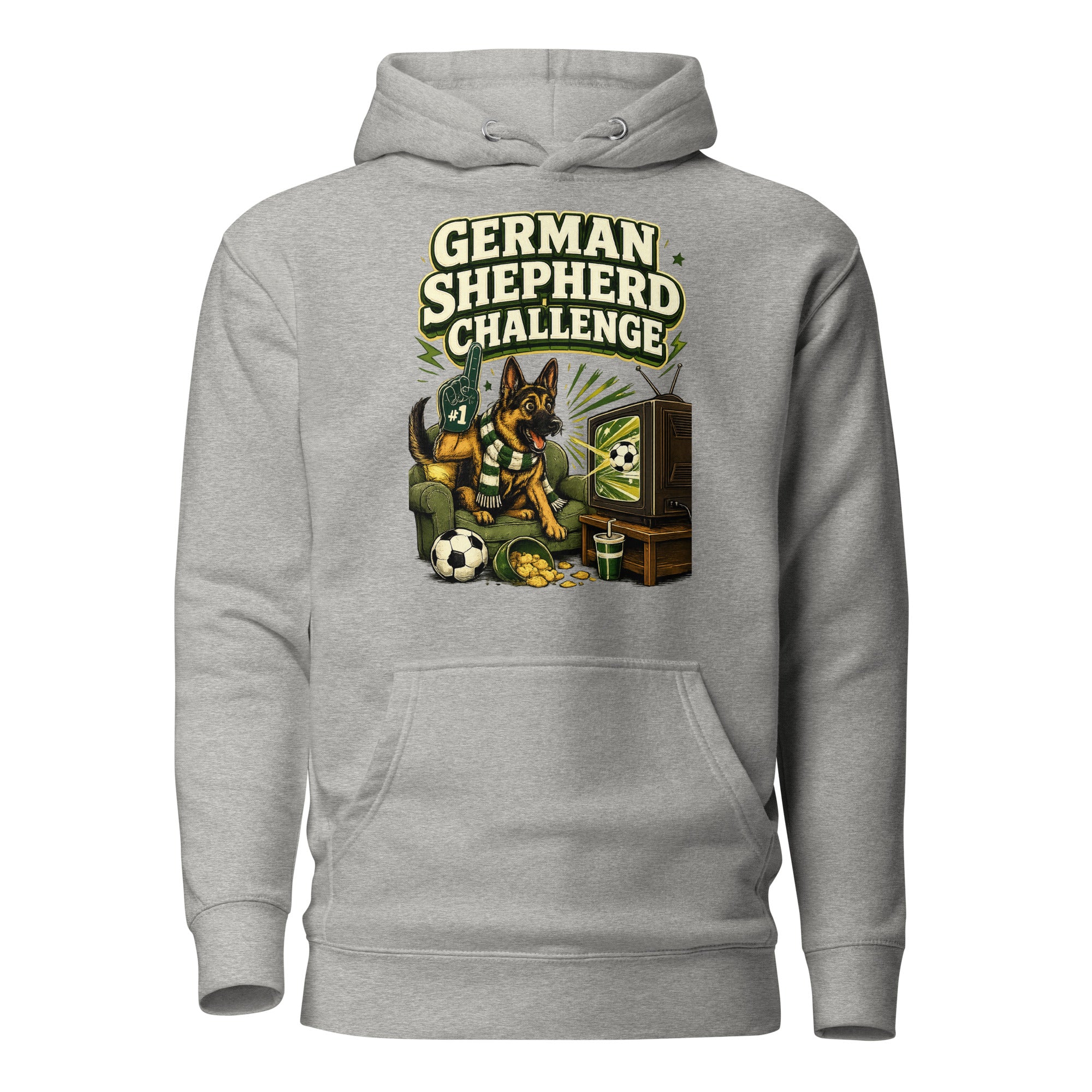 German Shepherd Challenge Game Day Unisex Hoodie by printfluence.net