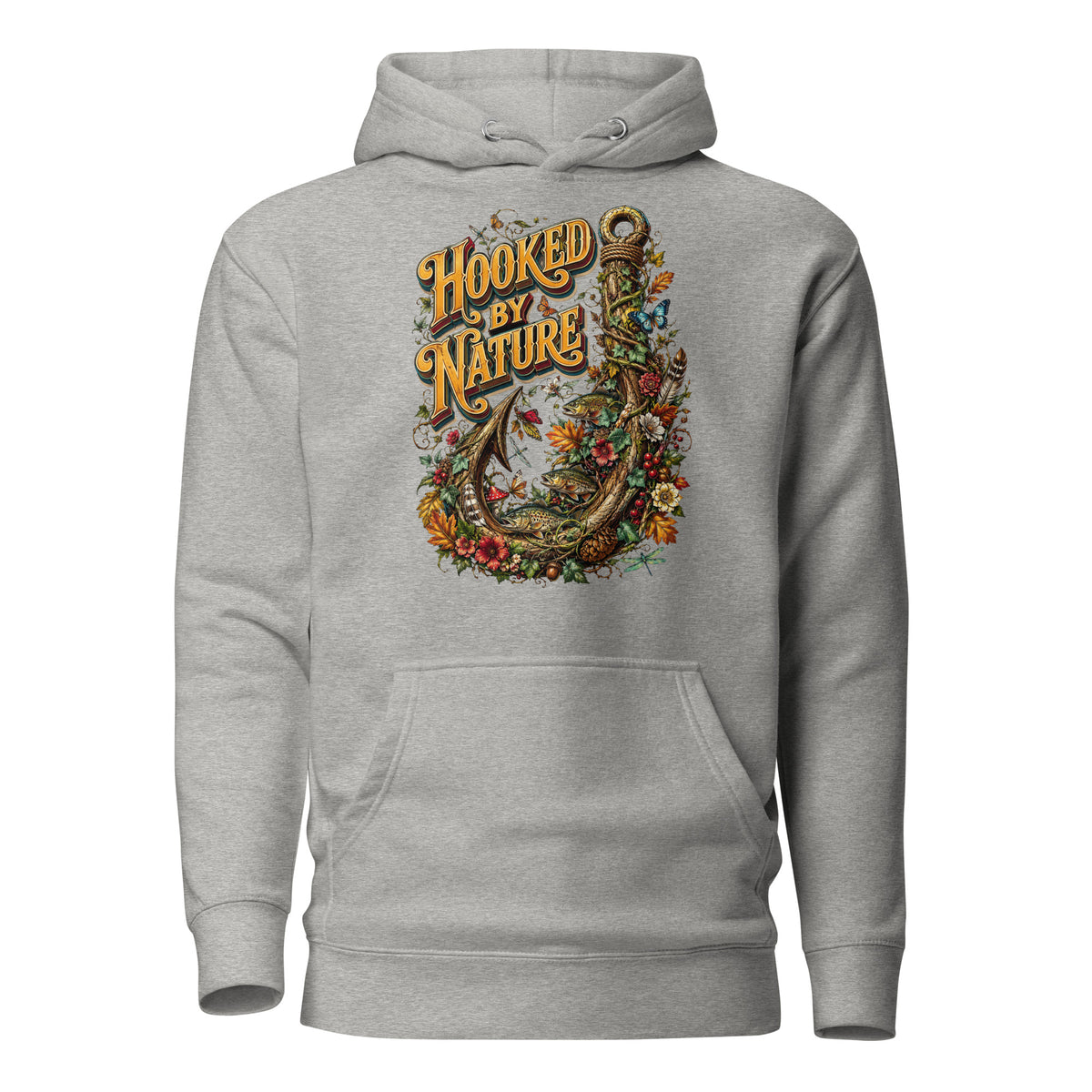 Fishing Lovers | Unisex Premium Pullover Hoodie — Hooked By Nature by printfluence