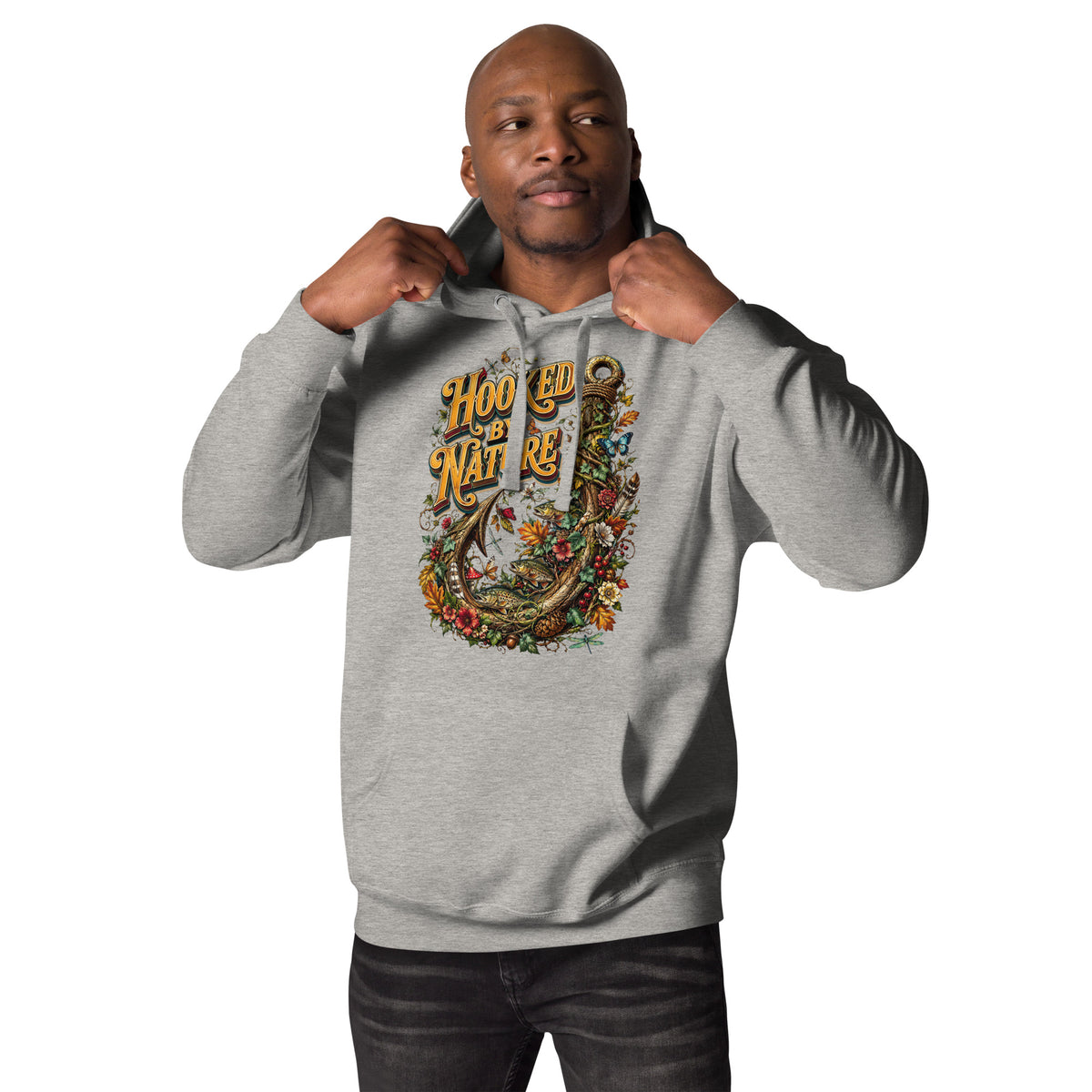 Fishing Lovers | Unisex Premium Pullover Hoodie — Hooked By Nature by printfluence