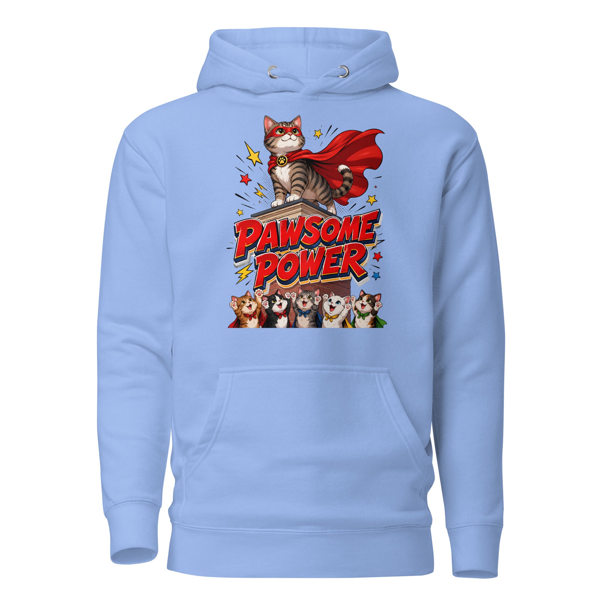 Unisex Hoodie - Elite Pawsome Power - Premium Luxury Hoodie for Cat Lovers by printfluence.net