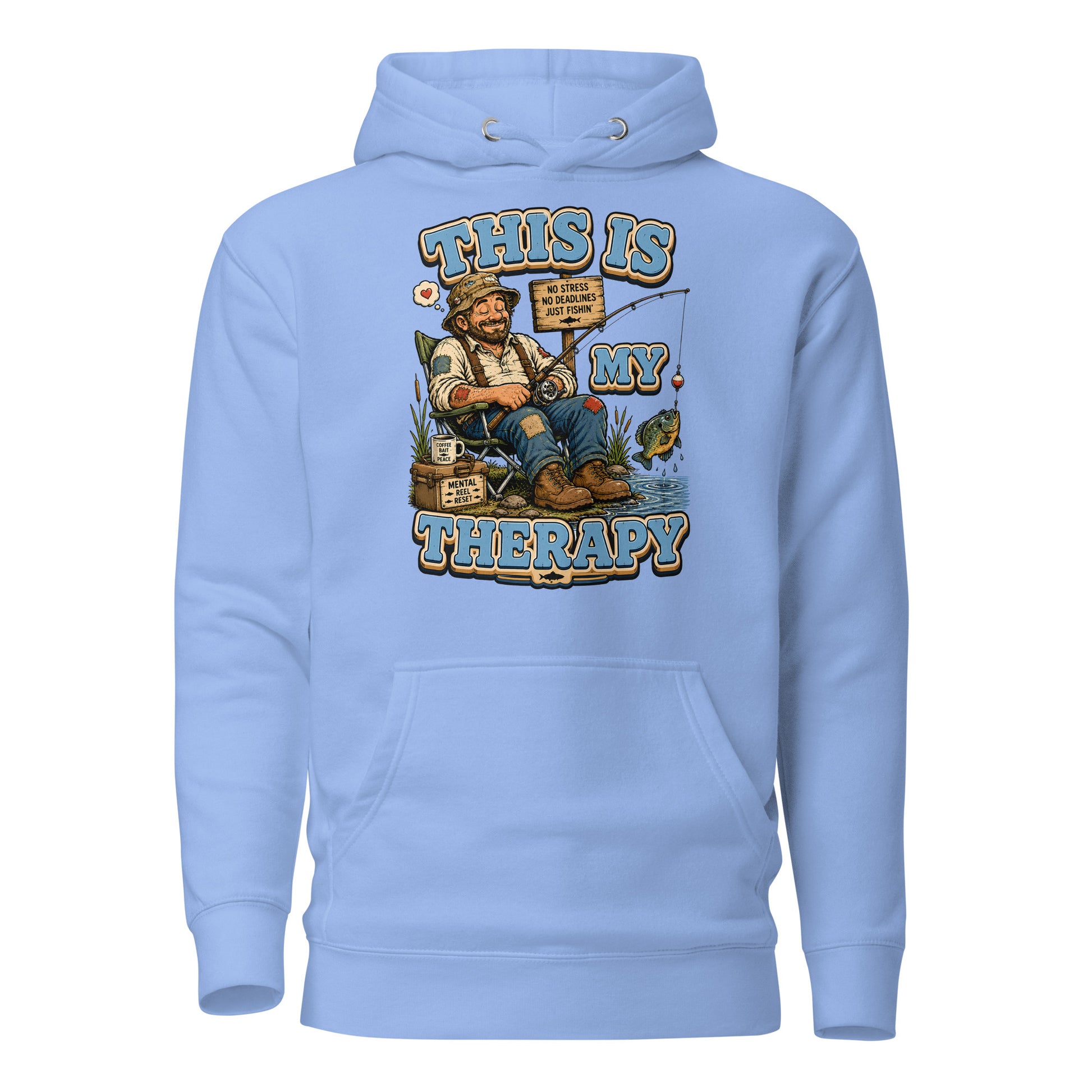 Fishing Is My Therapy - Ultimate Relaxation Unisex Hoodie by printfluence.net