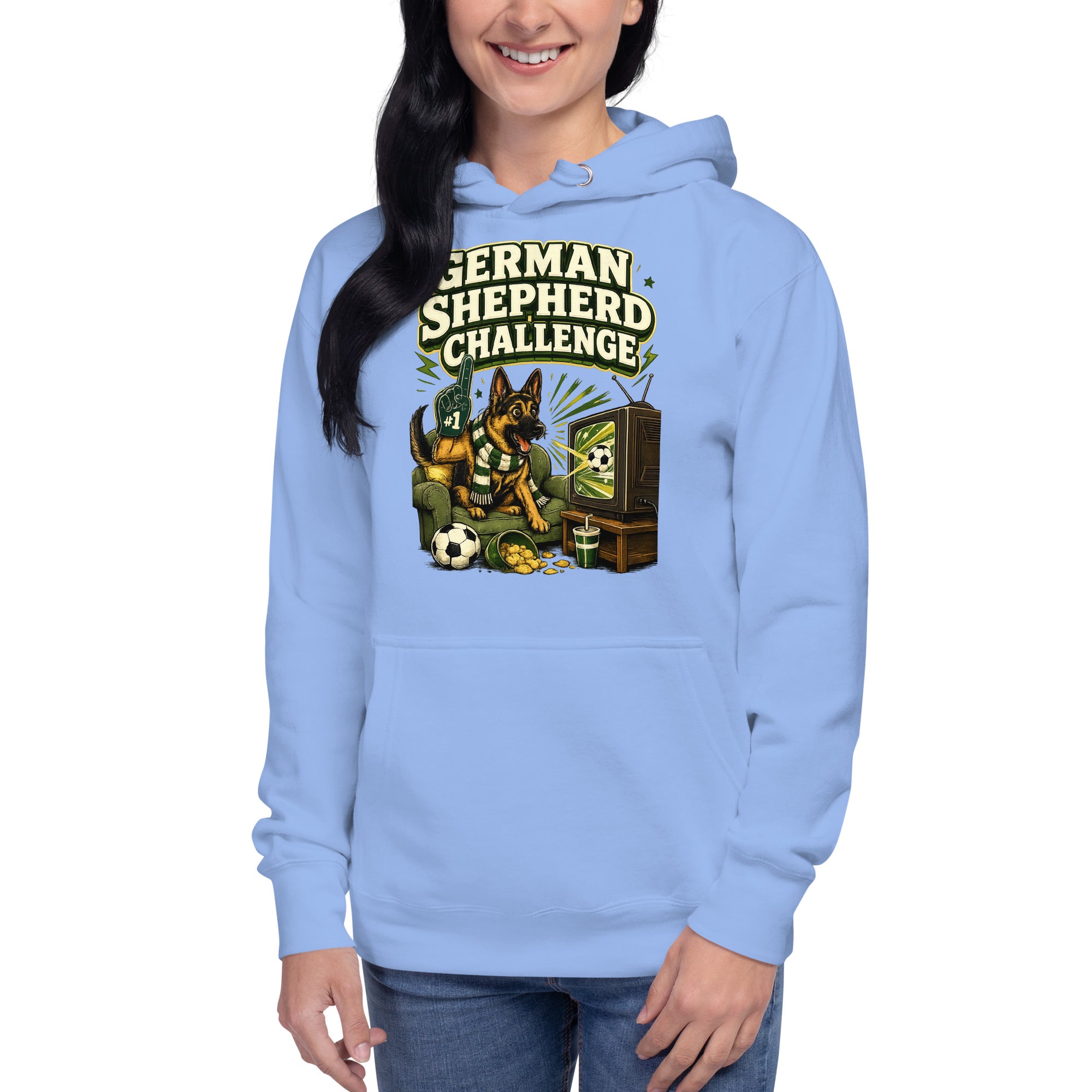 German Shepherd Challenge Game Day Unisex Hoodie by printfluence.net