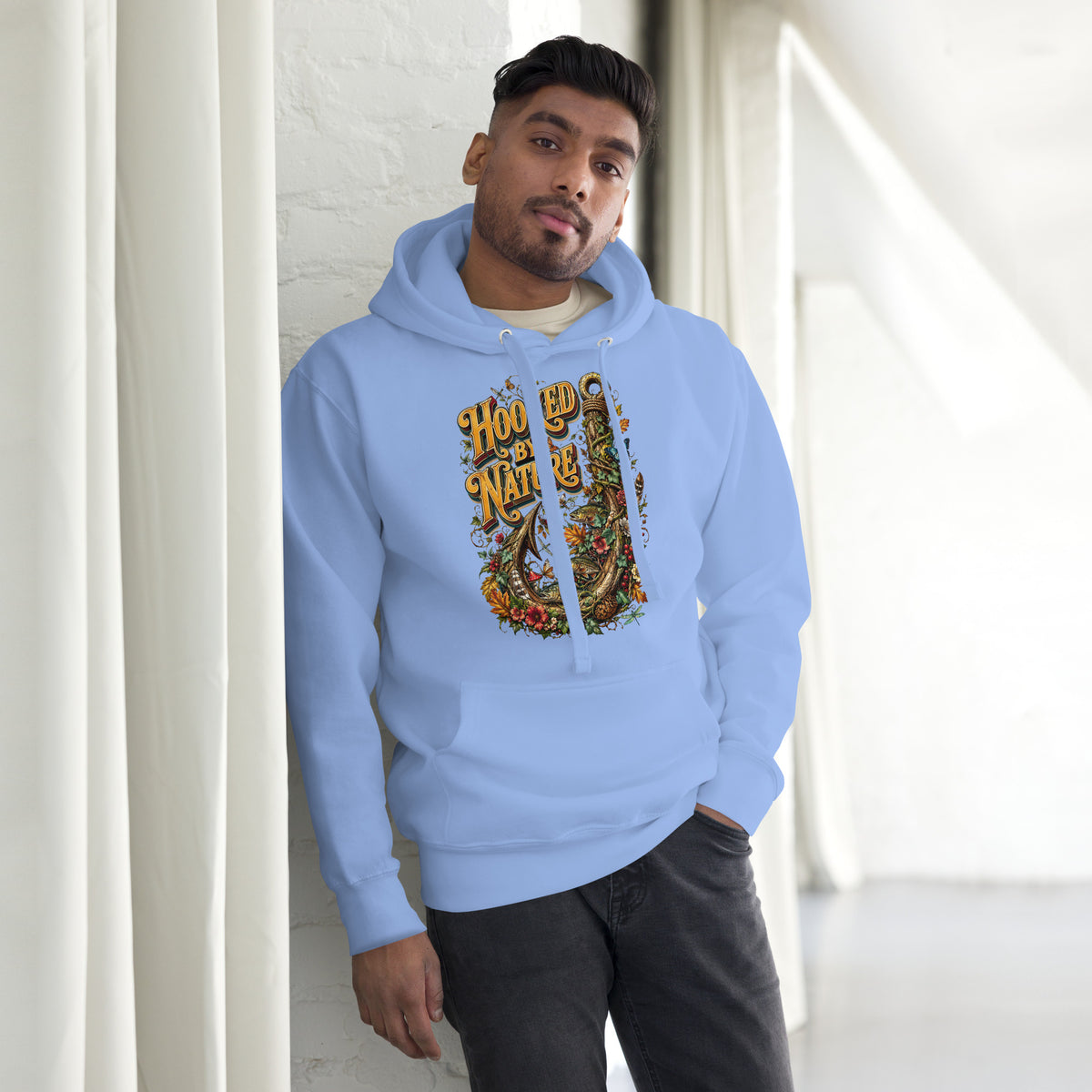 Fishing Lovers | Unisex Premium Pullover Hoodie — Hooked By Nature by printfluence