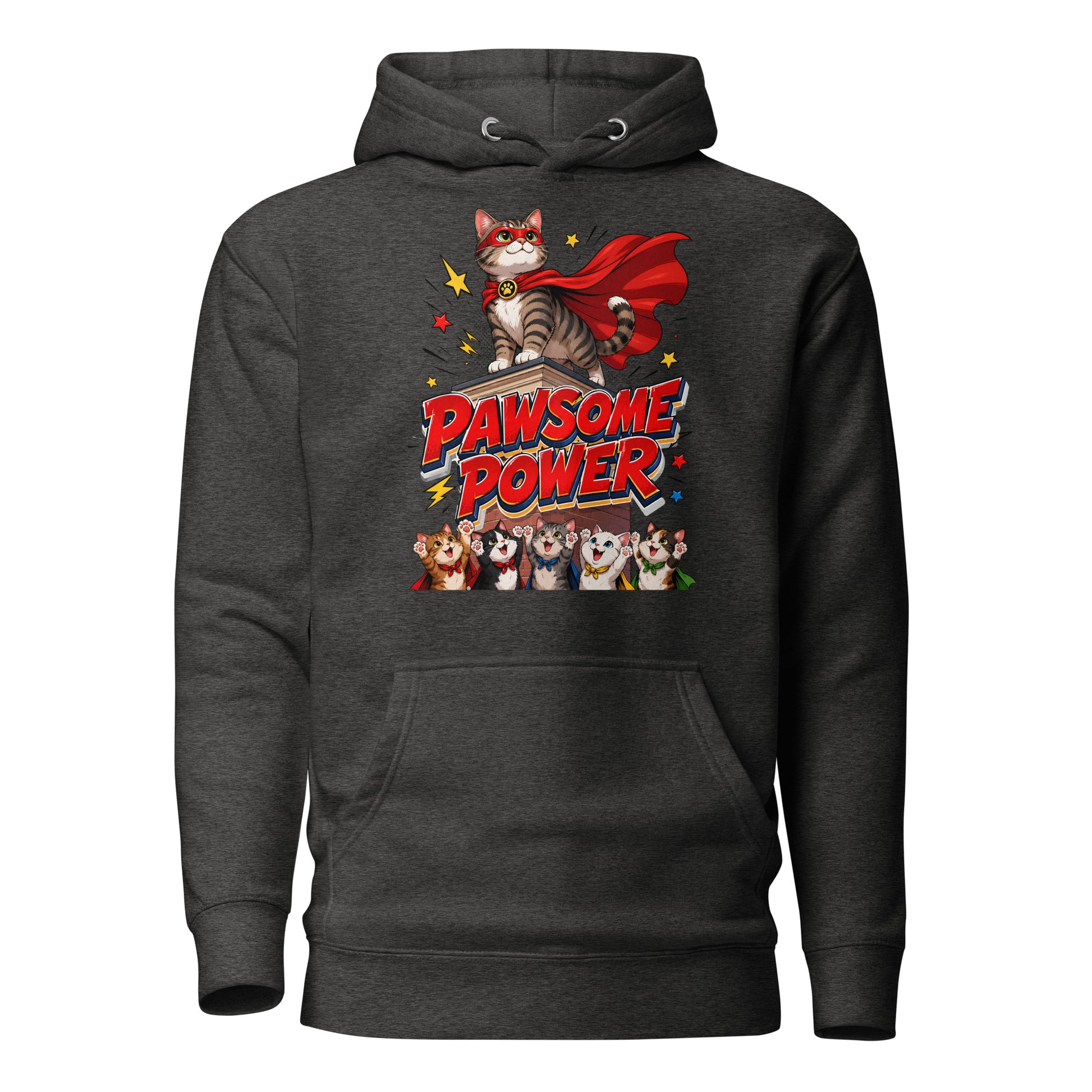 Unisex Hoodie - Elite Pawsome Power - Premium Luxury Hoodie for Cat Lovers by printfluence.net