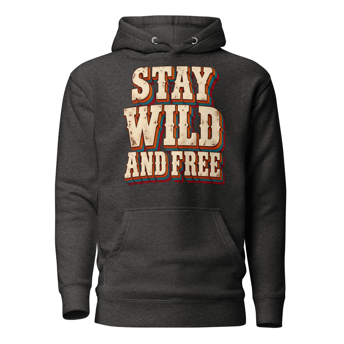 Inspirational Quotes Lovers | Unisex Premium Pullover Hoodie — STAY WILD AND FREE by printfluence