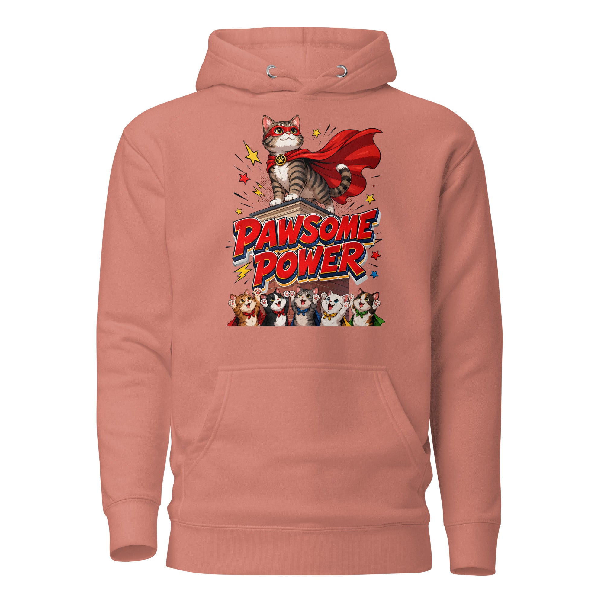 Unisex Hoodie - Elite Pawsome Power - Premium Luxury Hoodie for Cat Lovers by printfluence.net