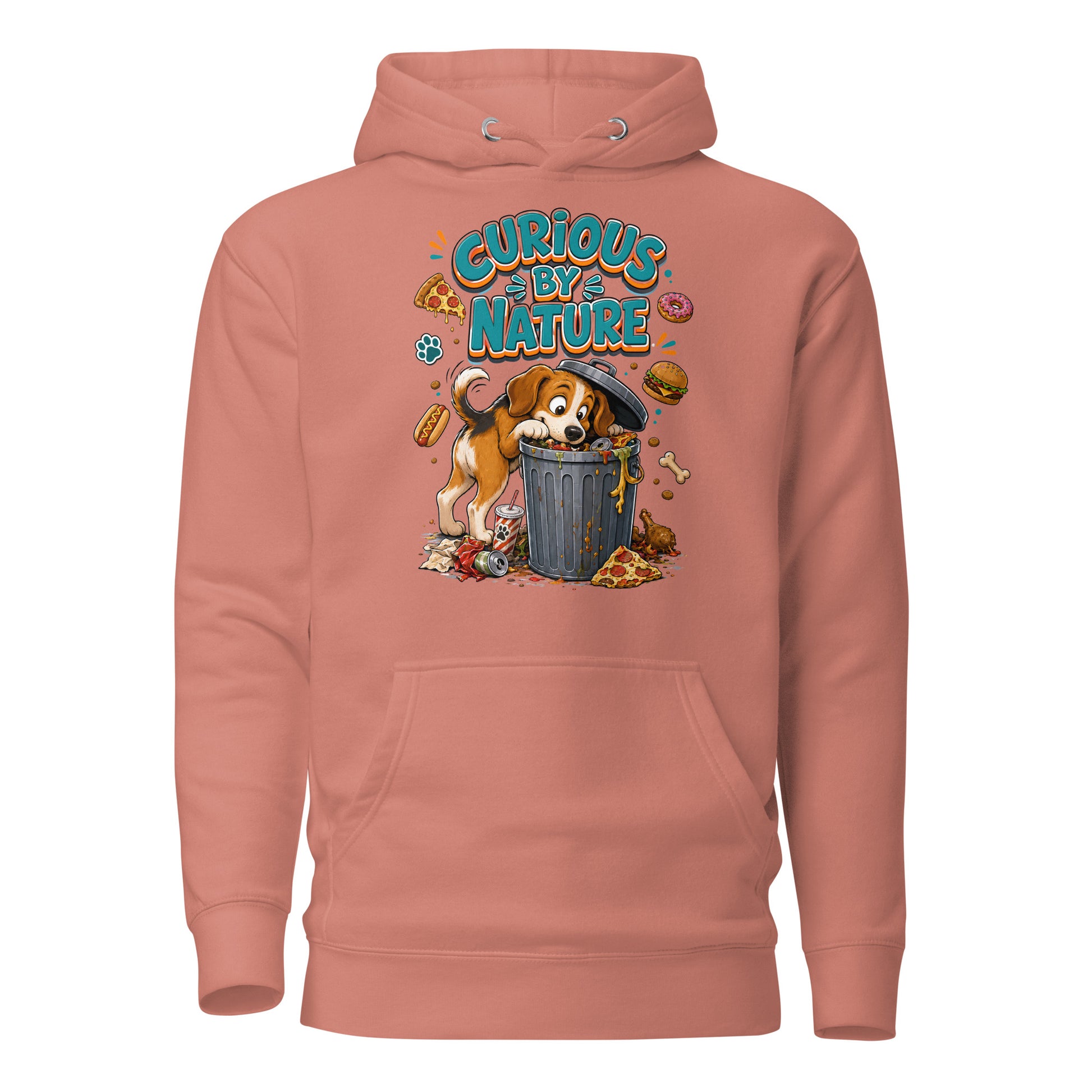 Elite Curious By Nature - Premium Luxury Beagle Dog Lovers Hoodie by printfluence.net