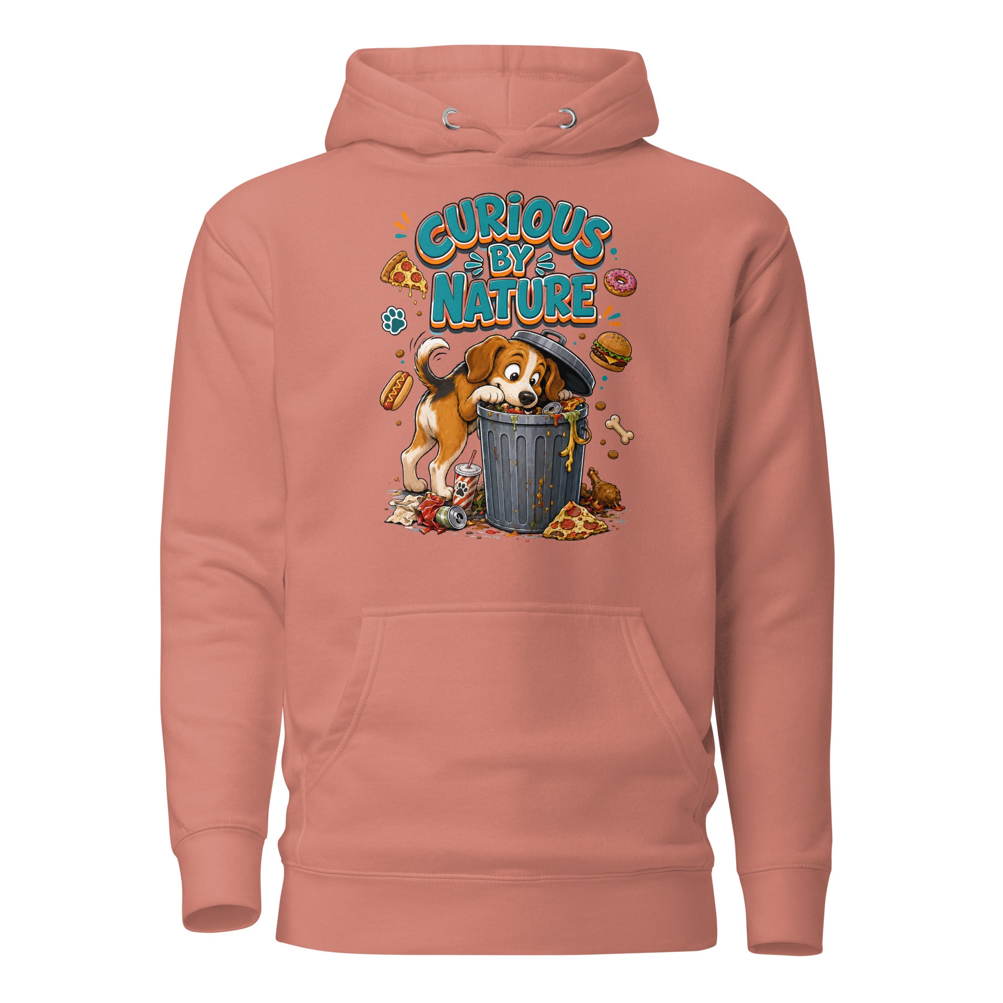 Elite Curious By Nature - Premium Luxury Beagle Dog Lovers Hoodie by printfluence.net