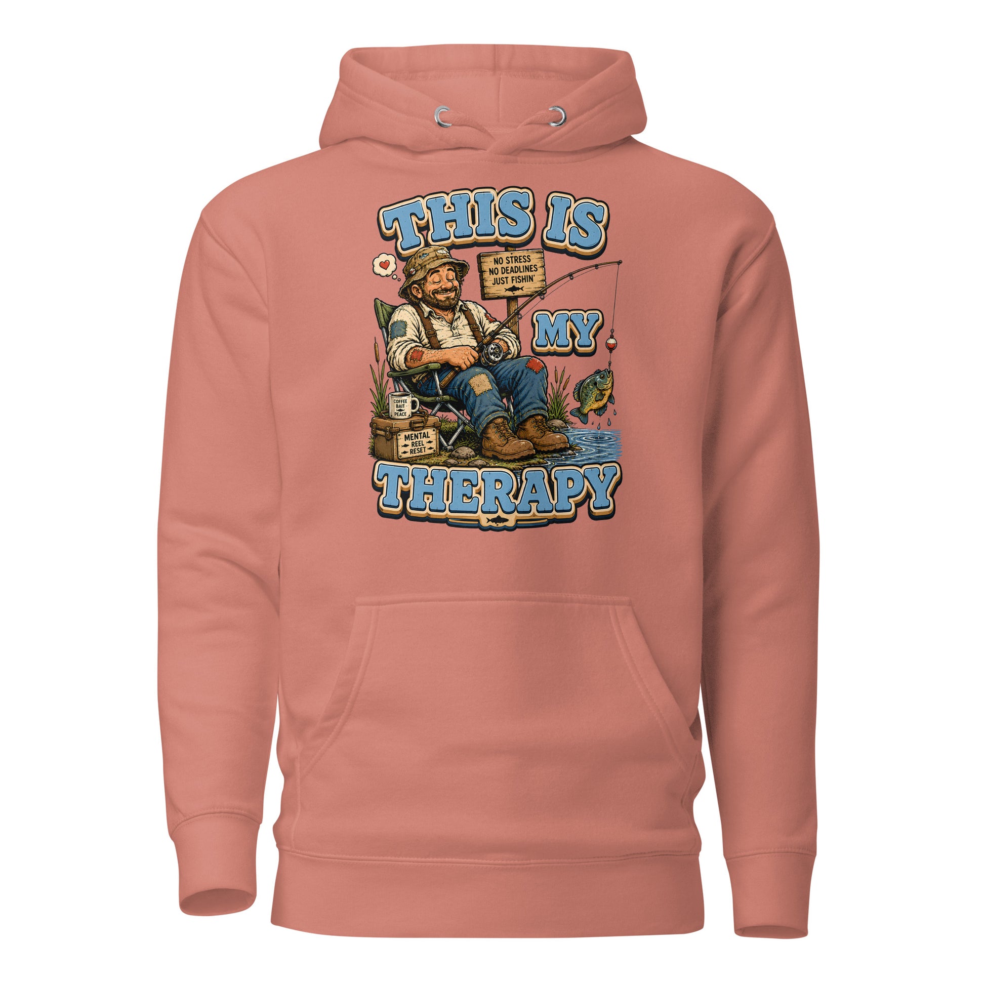 Fishing Is My Therapy - Ultimate Relaxation Unisex Hoodie by printfluence.net