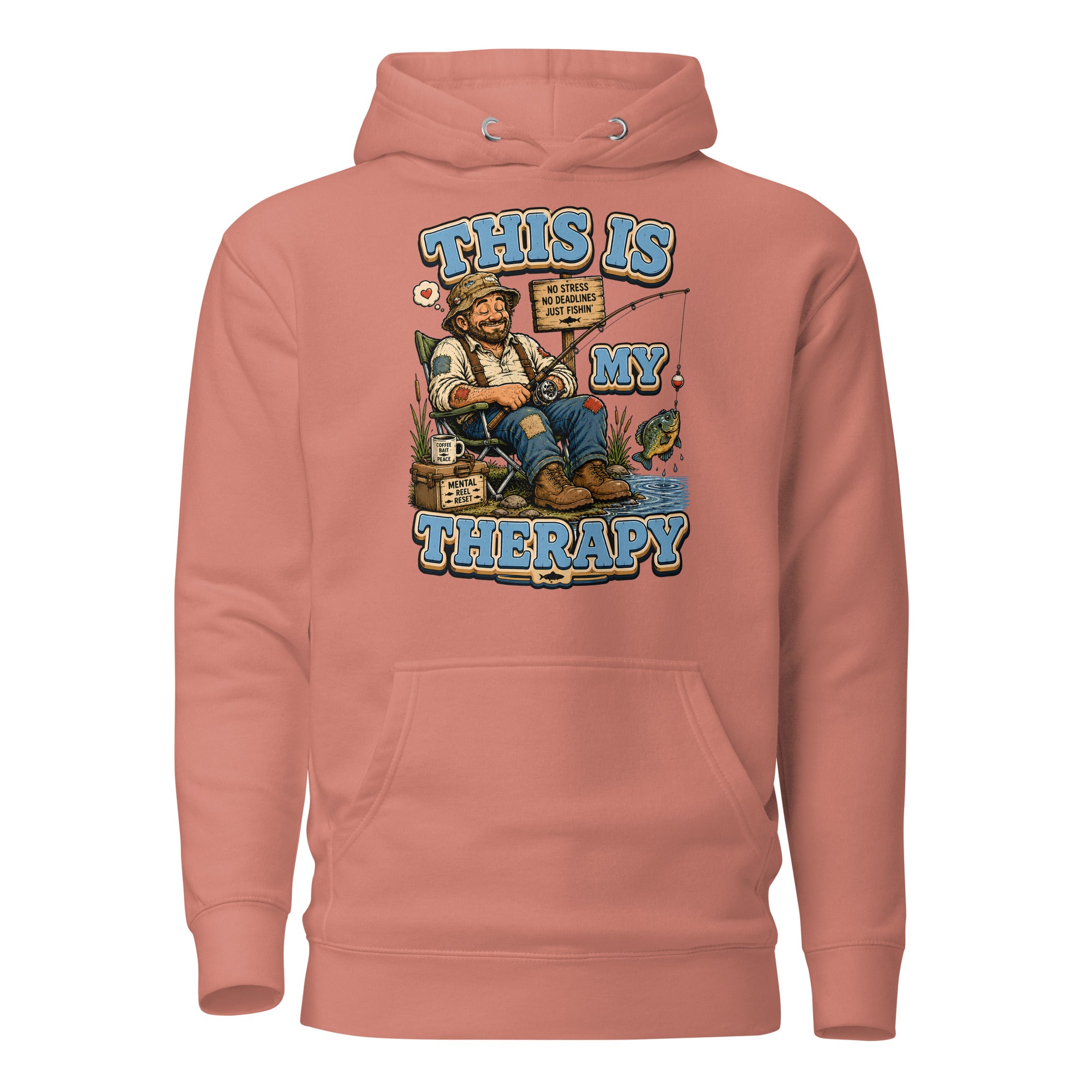 Fishing Is My Therapy - Ultimate Relaxation Unisex Hoodie by printfluence.net