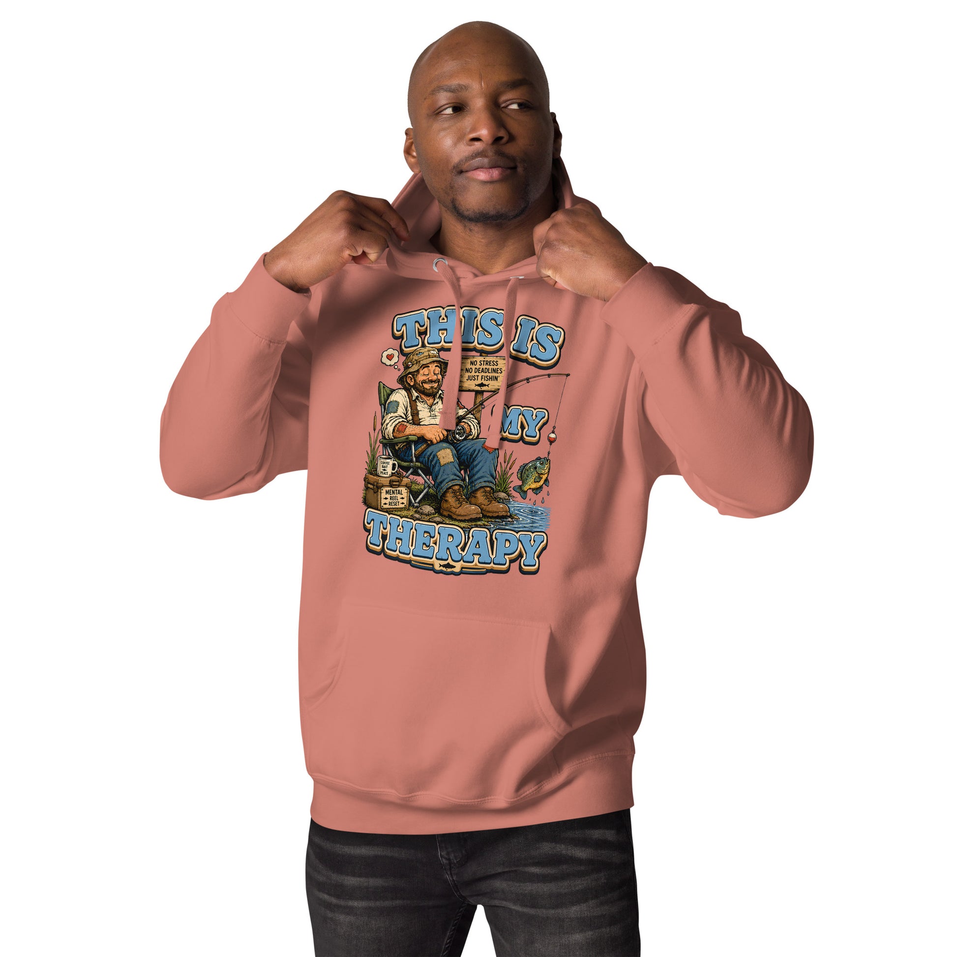 Fishing Is My Therapy - Ultimate Relaxation Unisex Hoodie by printfluence.net