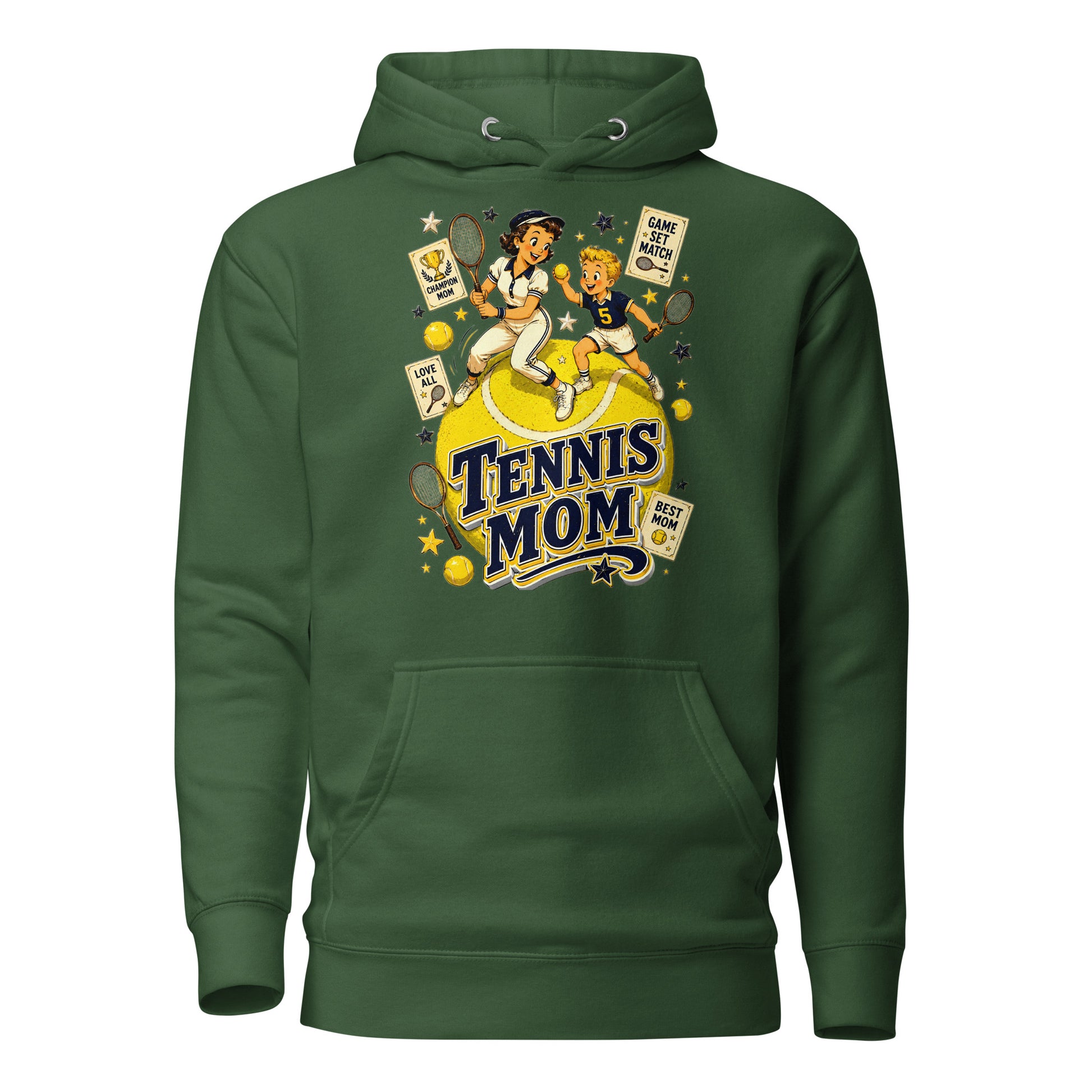 Unisex Hoodie - Elite Tennis Mom Champion - Premium Mother's Day by printfluence.net