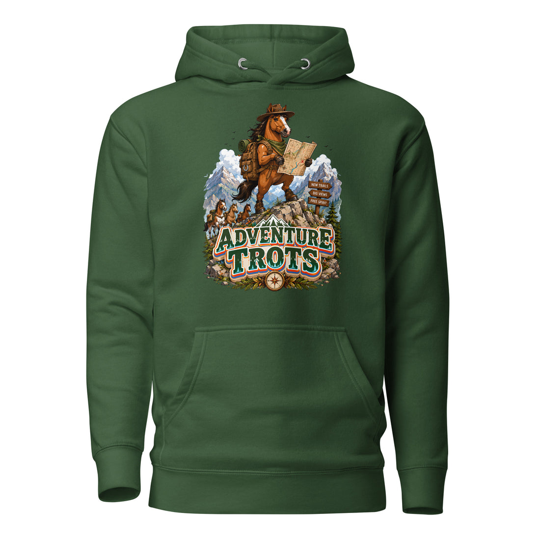 Adventure Trots Premium Hoodie – Ultimate Horse Lovers Gift by printfluence.net