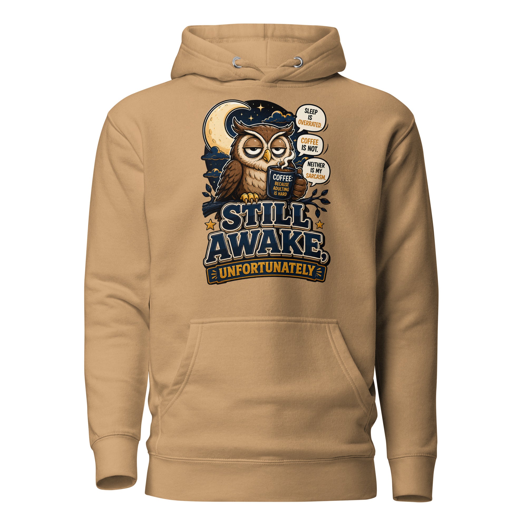 Coffee Lovers Unisex Classic Hoodie - Still Awake, Unfortunately! by printfluence.net