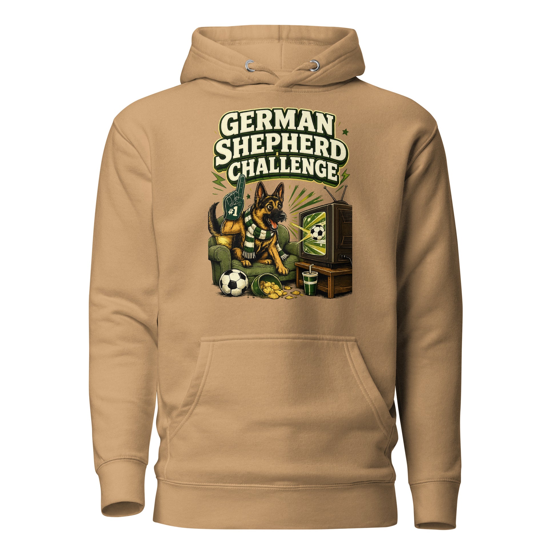 German Shepherd Challenge Game Day Unisex Hoodie by printfluence.net