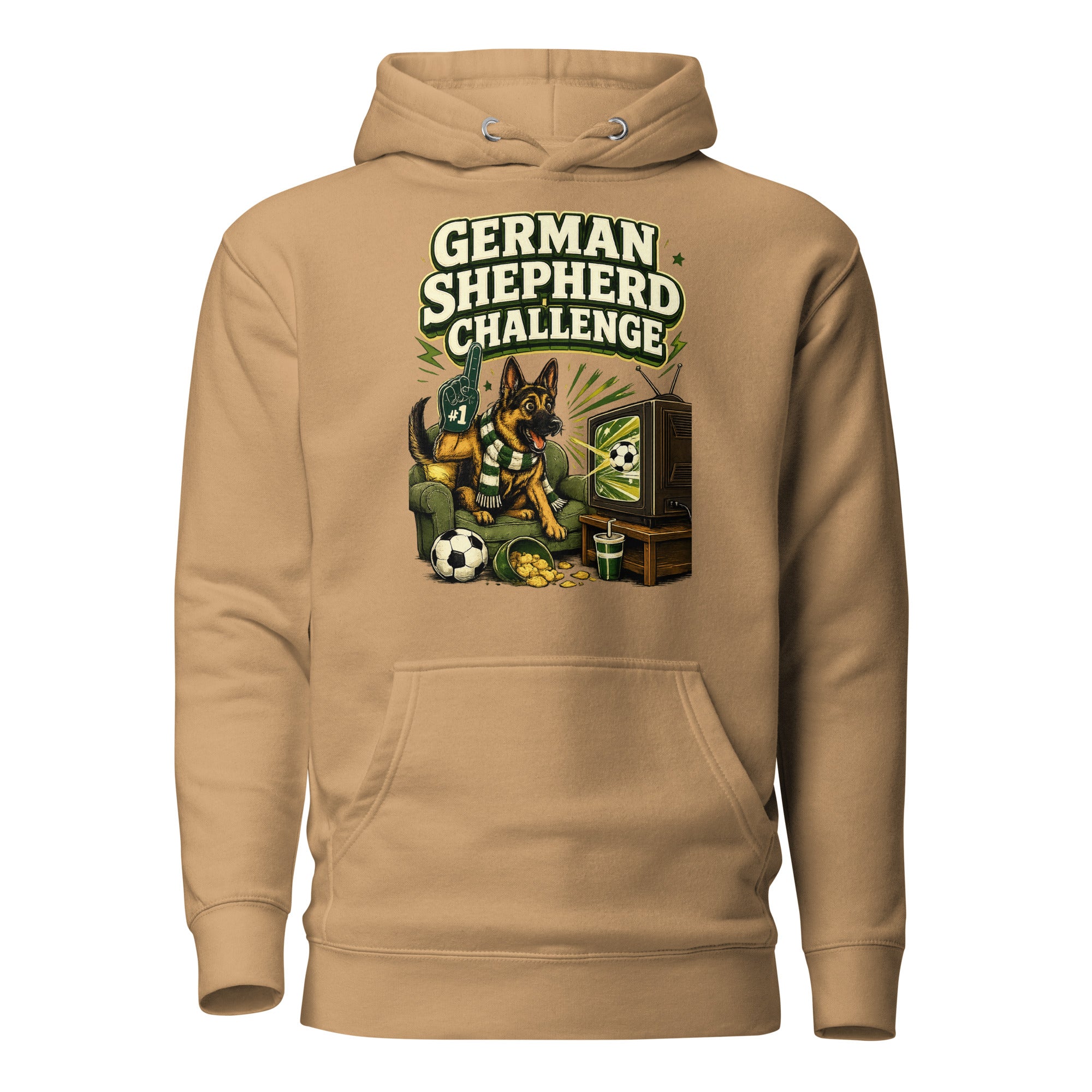 German Shepherd Challenge Game Day Unisex Hoodie by printfluence.net