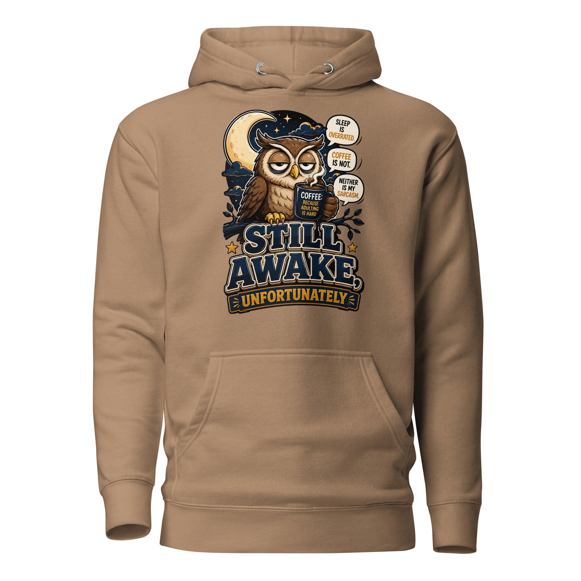 Coffee Lovers Unisex Classic Hoodie - Still Awake, Unfortunately! by printfluence.net