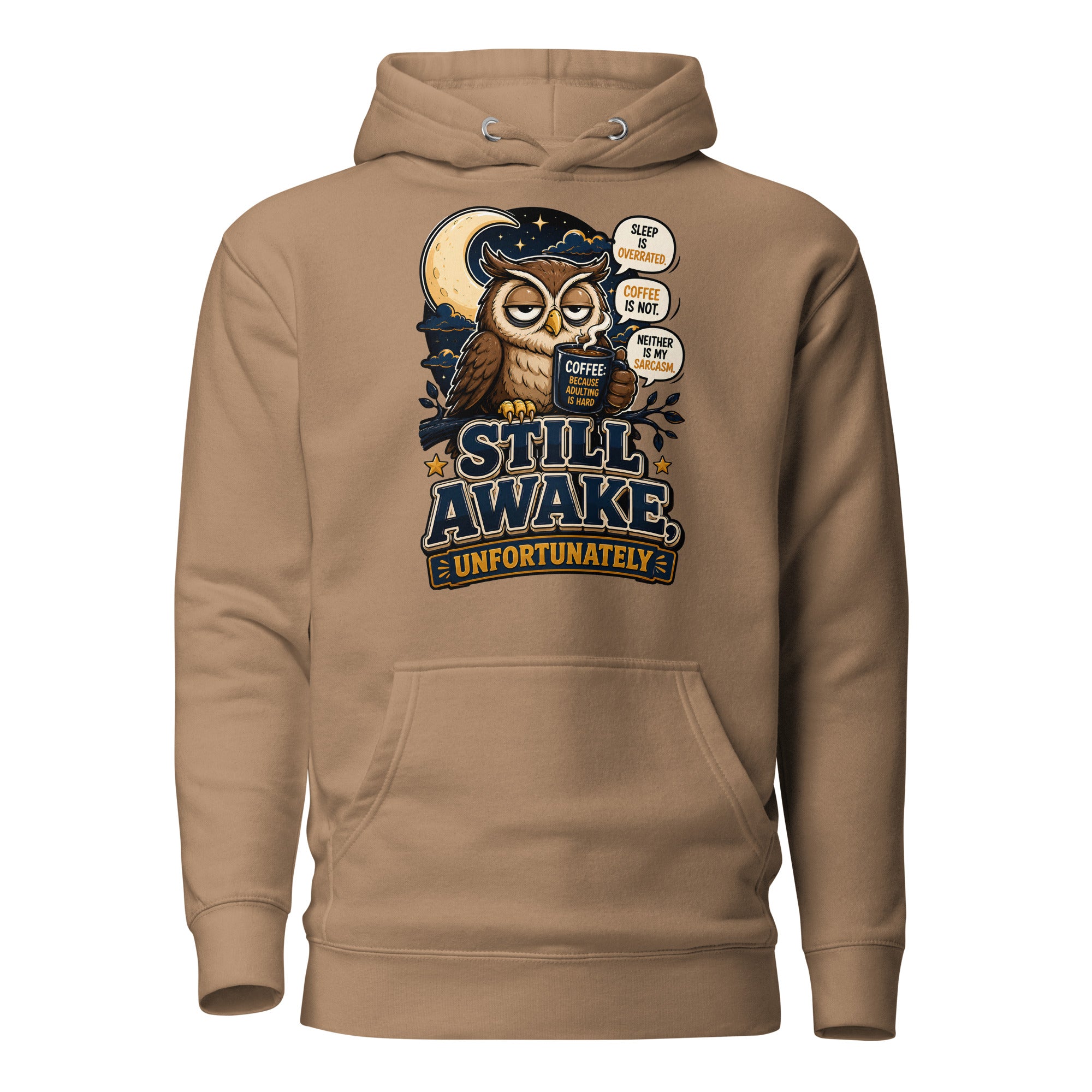 Coffee Lovers Unisex Classic Hoodie - Still Awake, Unfortunately! by printfluence.net