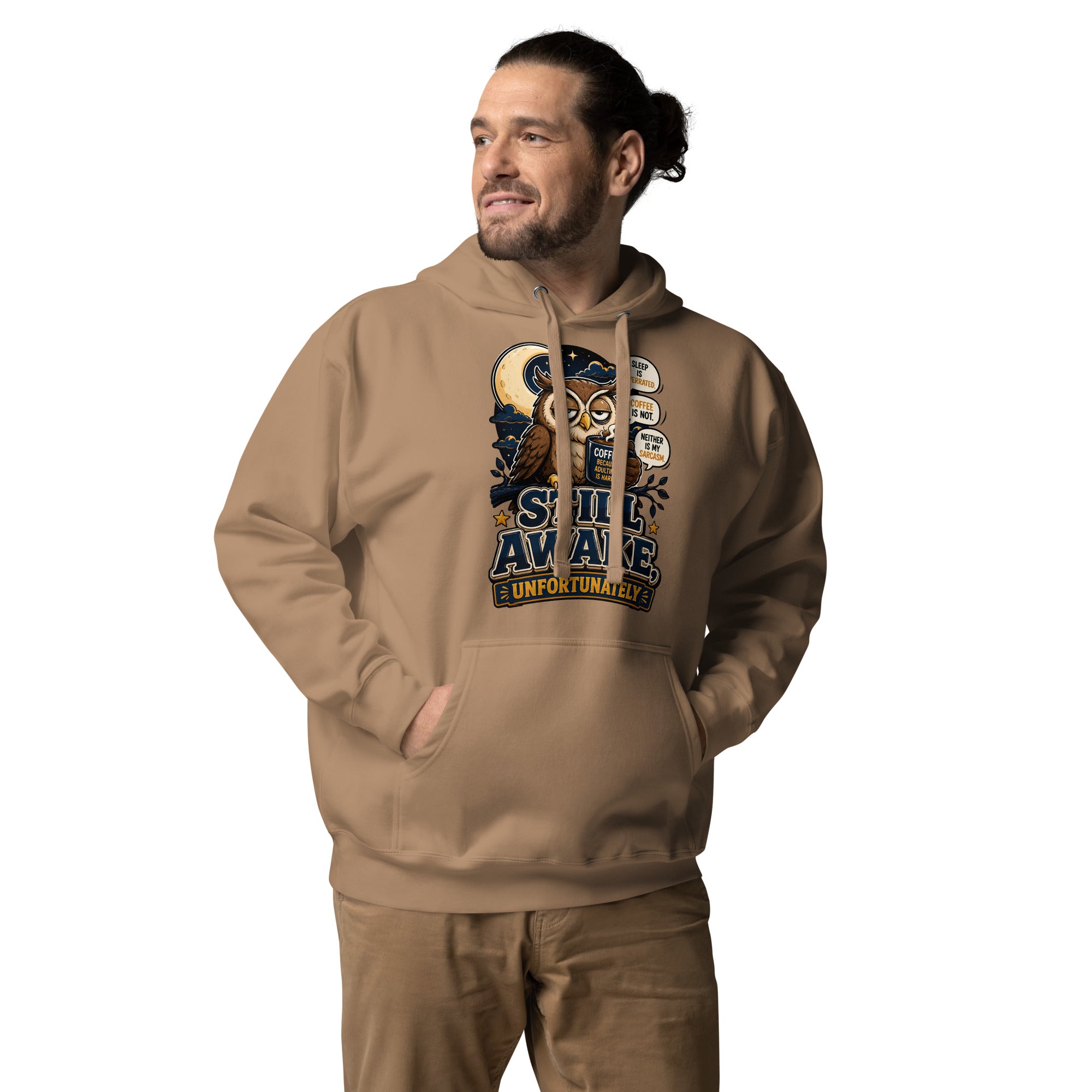 Coffee Lovers Unisex Classic Hoodie - Still Awake, Unfortunately! by printfluence.net