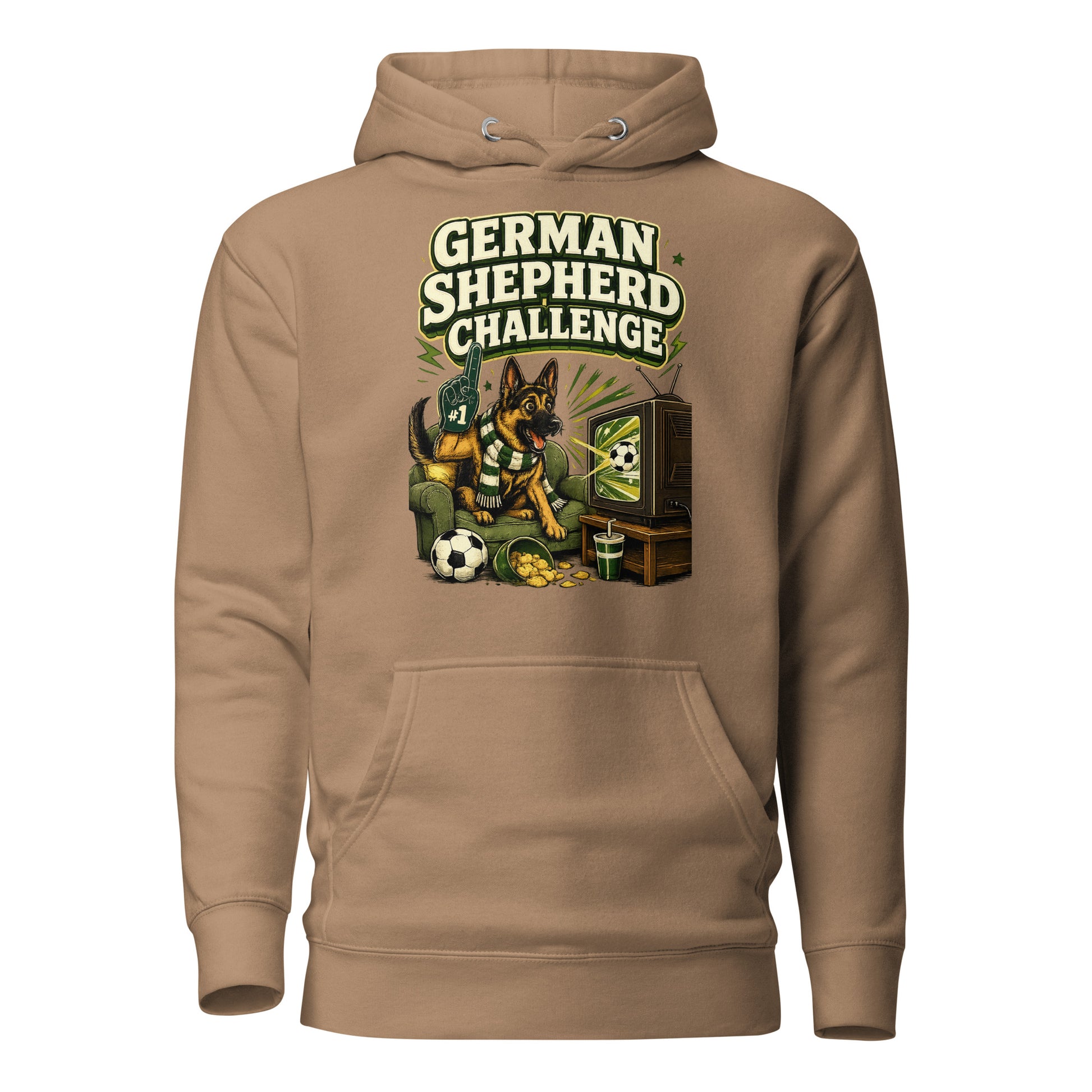 German Shepherd Challenge Game Day Unisex Hoodie by printfluence.net