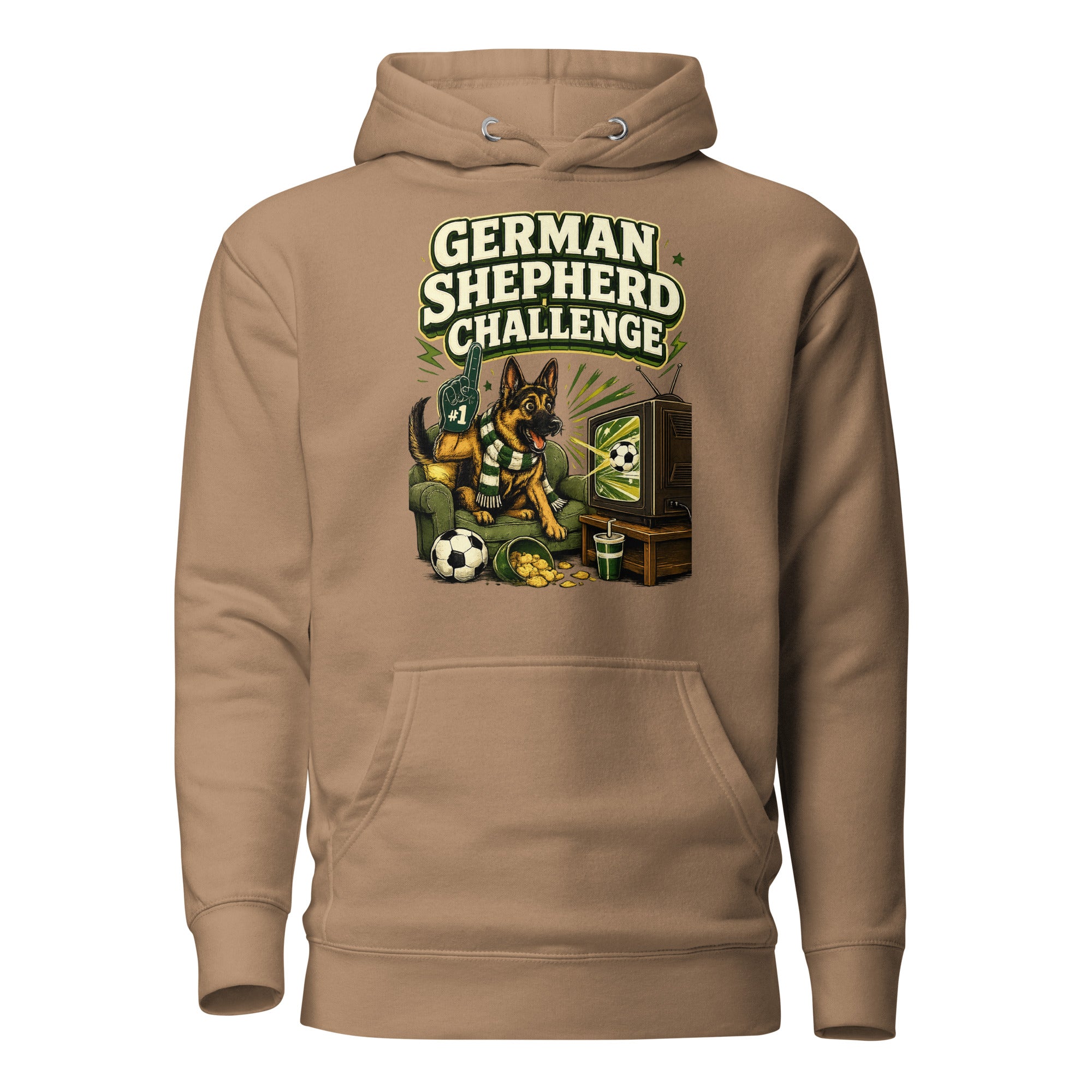 German Shepherd Challenge Game Day Unisex Hoodie by printfluence.net