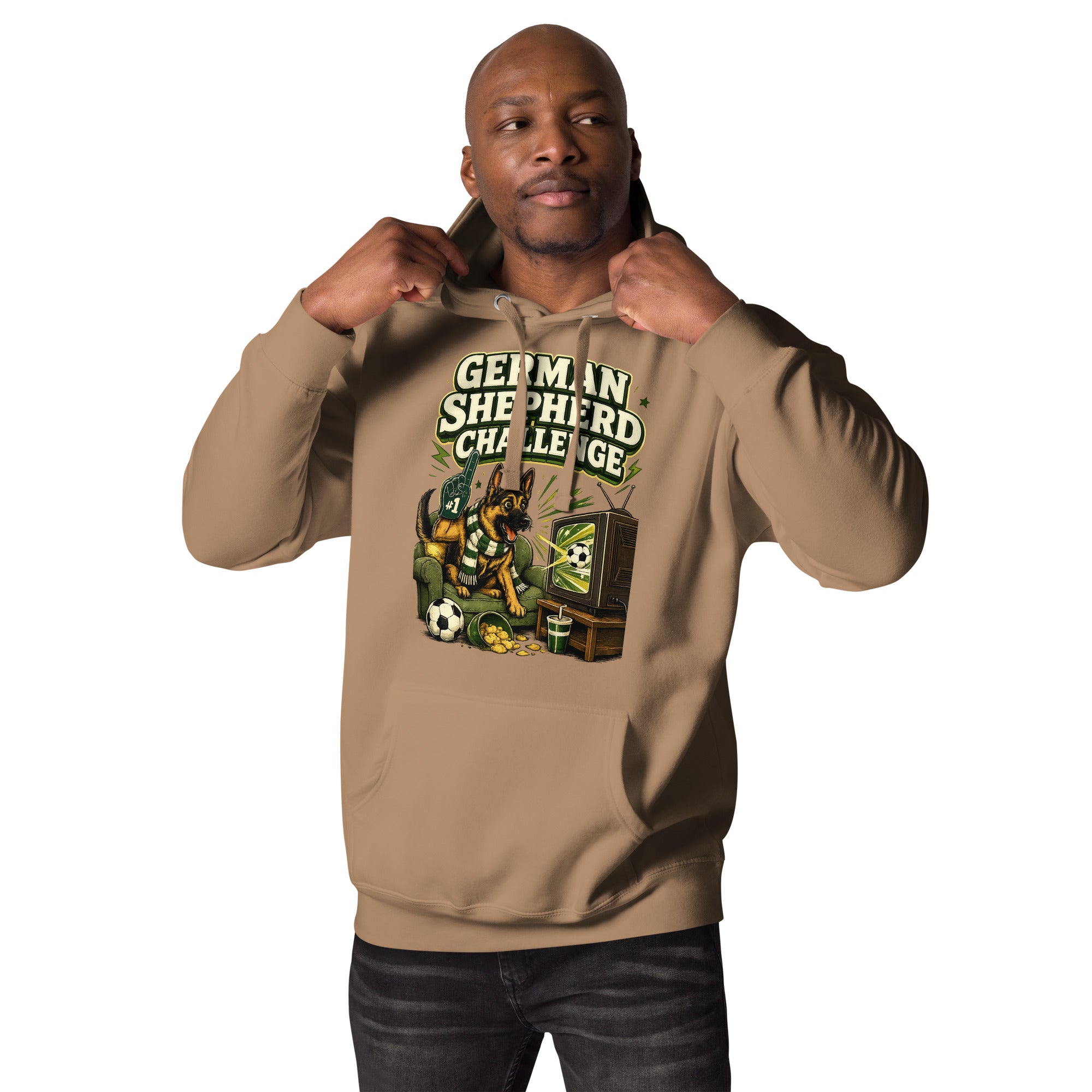 German Shepherd Challenge Game Day Unisex Hoodie by printfluence.net
