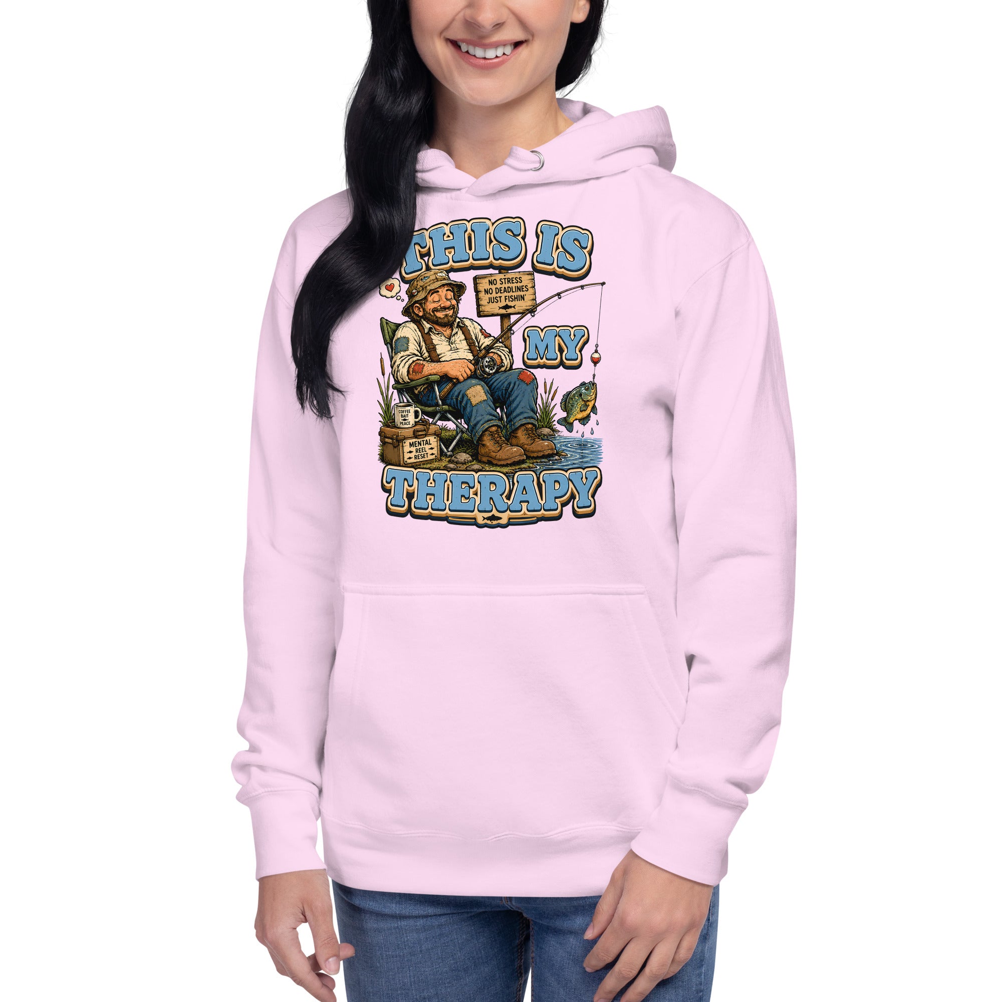 Fishing Is My Therapy - Ultimate Relaxation Unisex Hoodie by printfluence.net