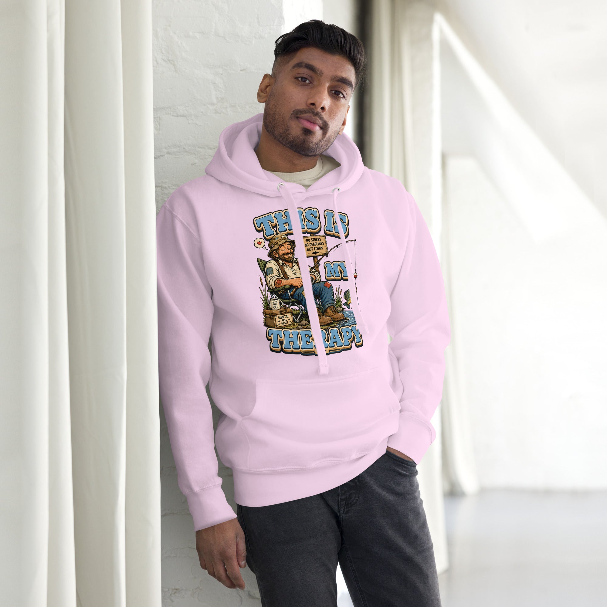 Fishing Is My Therapy - Ultimate Relaxation Unisex Hoodie by printfluence.net
