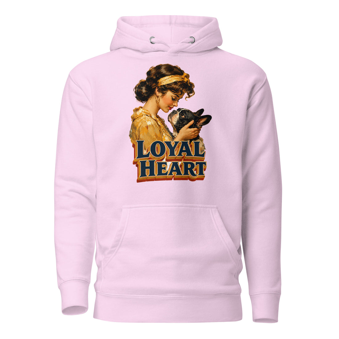 Loyal Heart Frenchie Hoodie - Premium Pullover French Bulldog Lovers Sweatshirt H-1 by printfluence.net