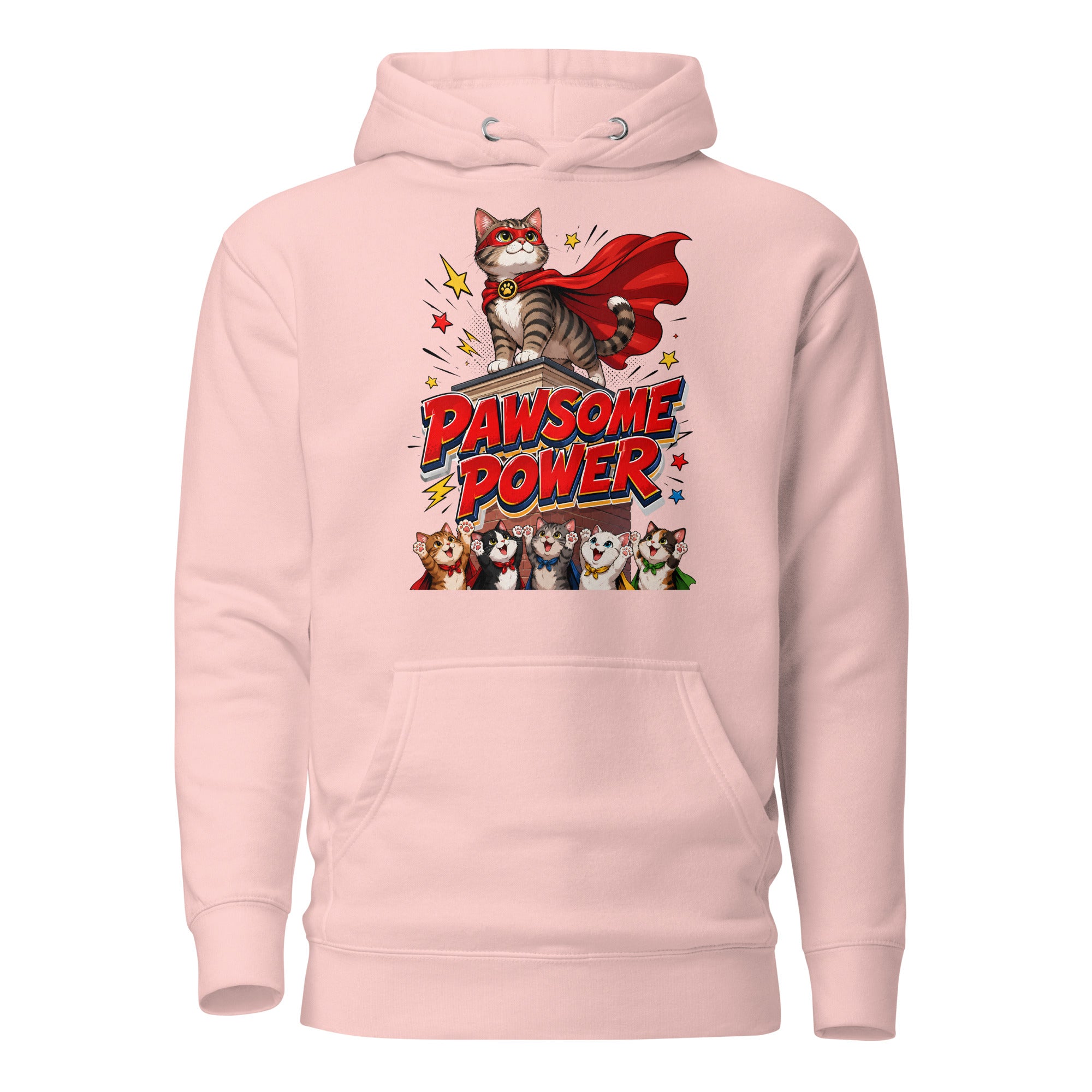 Unisex Hoodie - Elite Pawsome Power - Premium Luxury Hoodie for Cat Lovers by printfluence.net